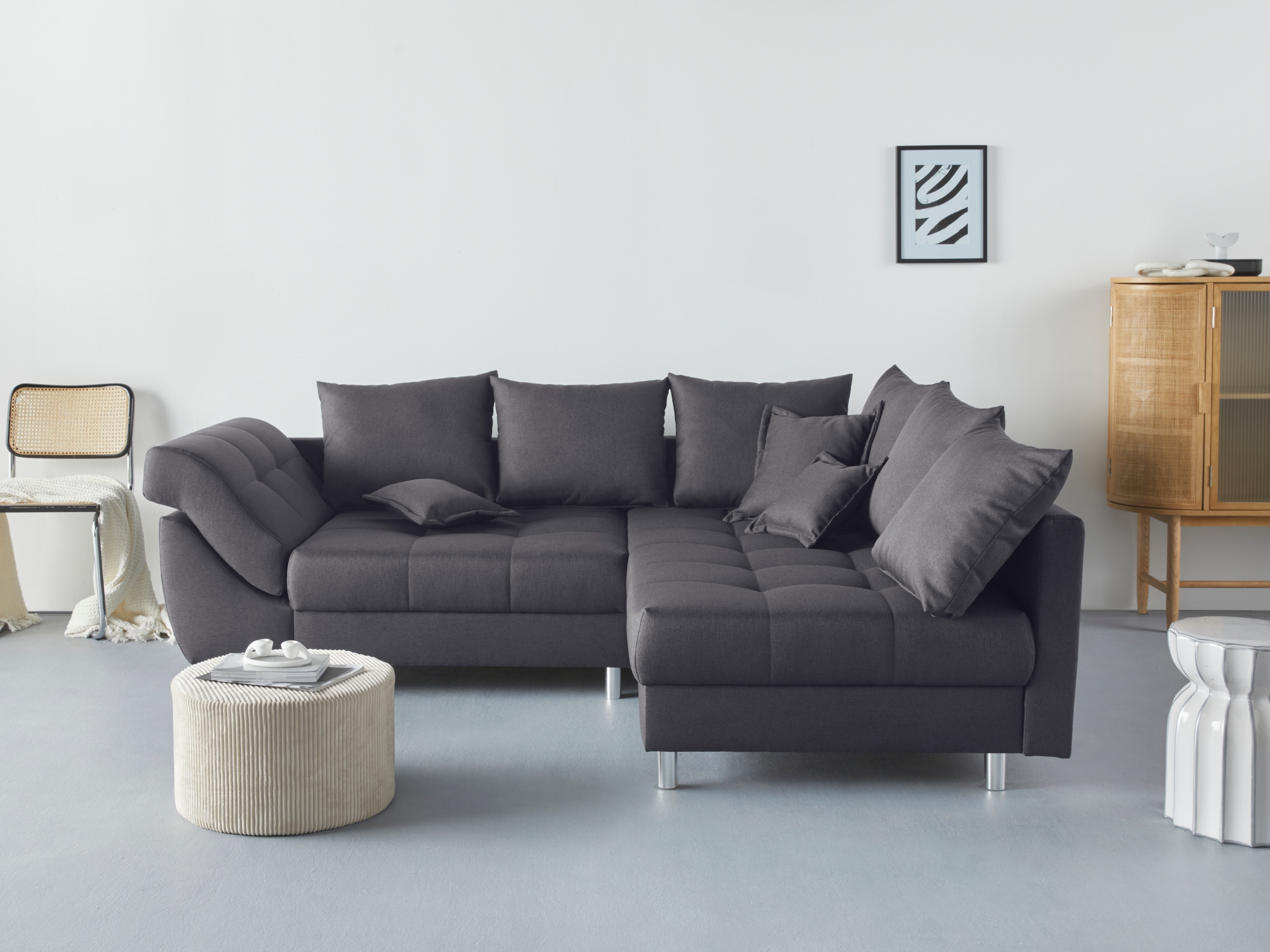 COLLECTION AB Ecksofa Joseli, mit Zier- und Rückenkissen, komfortable Schan günstig online kaufen