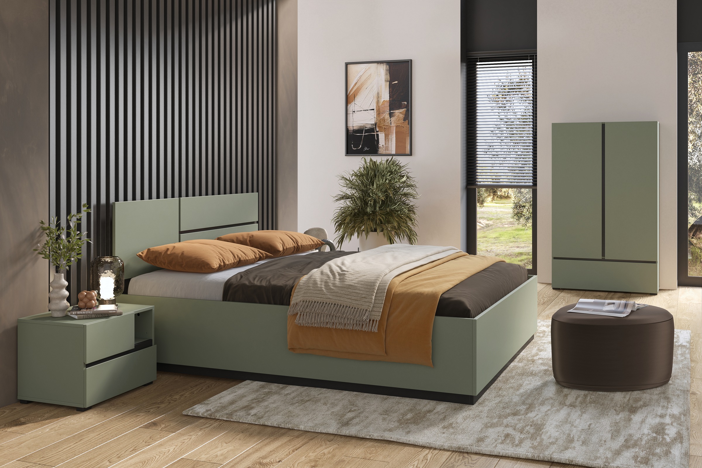 OTTO home Schlafzimmer-Set »Cross, moderne, grifflose Optik, FSC-zertifizie günstig online kaufen