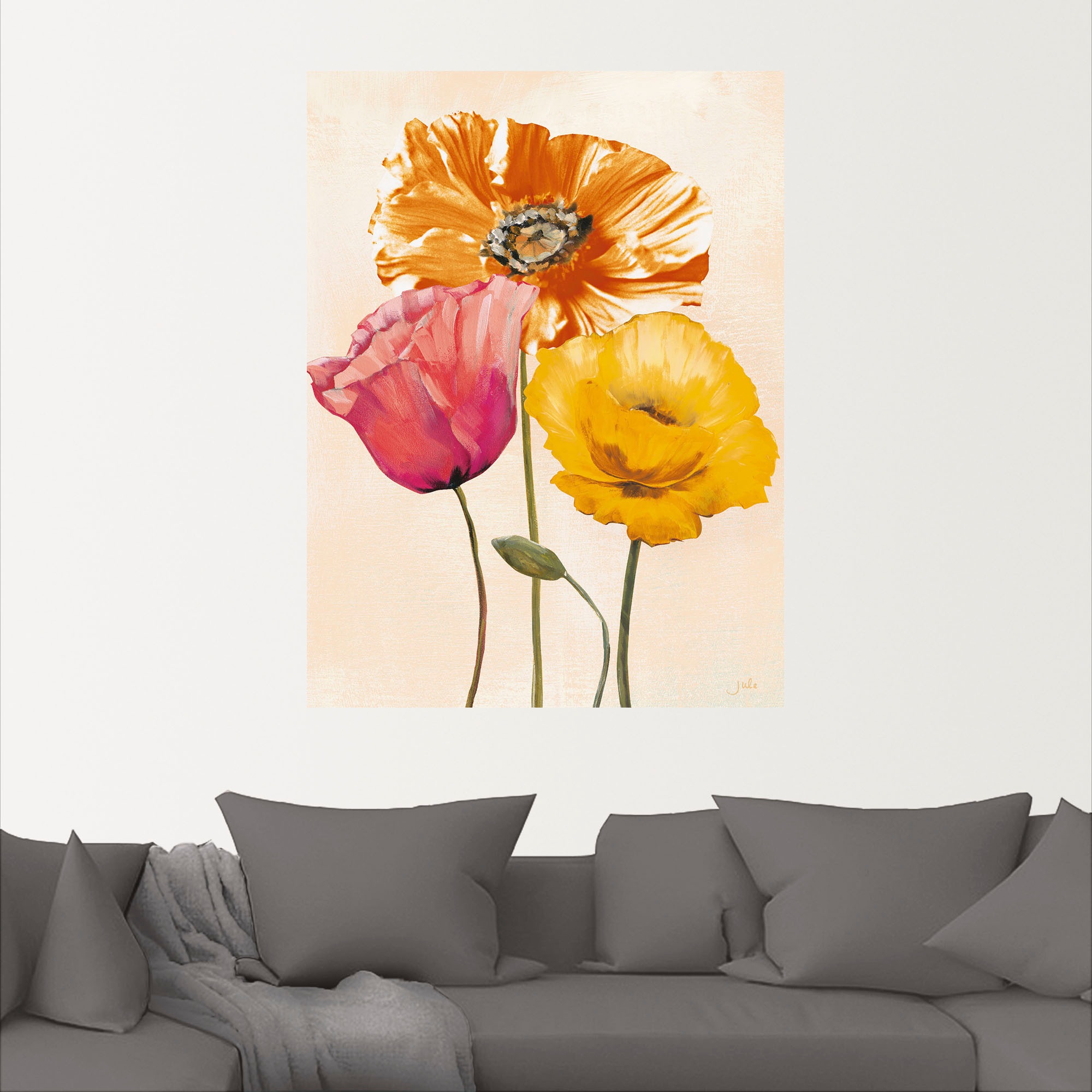 Artland Wandbild »Bunte Mohnblumen II«, Blumenbilder, (1 St.), als Leinwandbild, Poster, Wandaufkleber in verschied. Größen