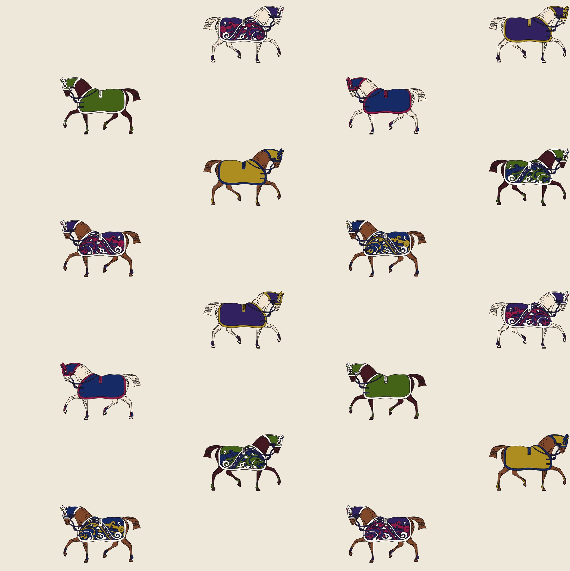 Joules Vliestapete »Pferd« animal print glatt Design Tapeten