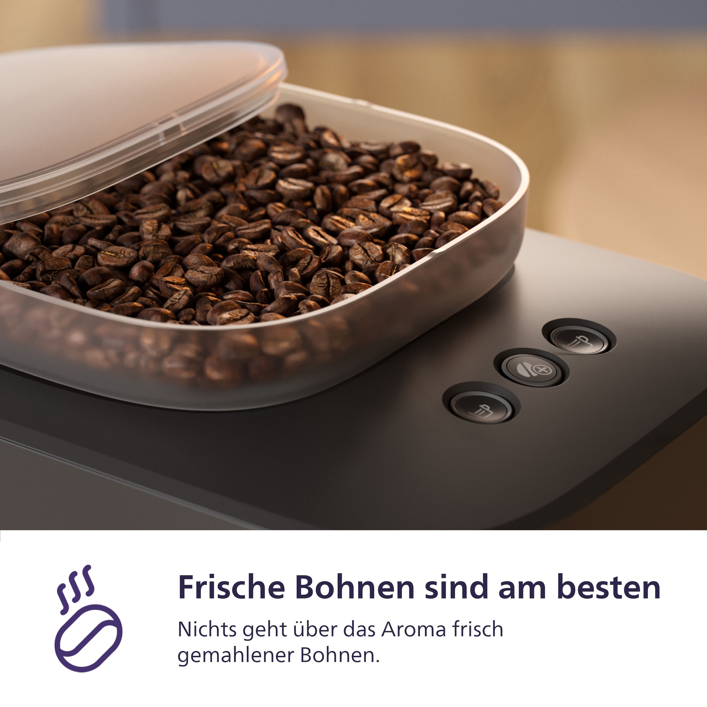 PHILIPS baristina Espressomaschine »BAR308/60 mit Mahlwerk für ganze Bohnen, Milchaufschäumer inkl.« 16 bar Pumpendruck, Schwarzgrau