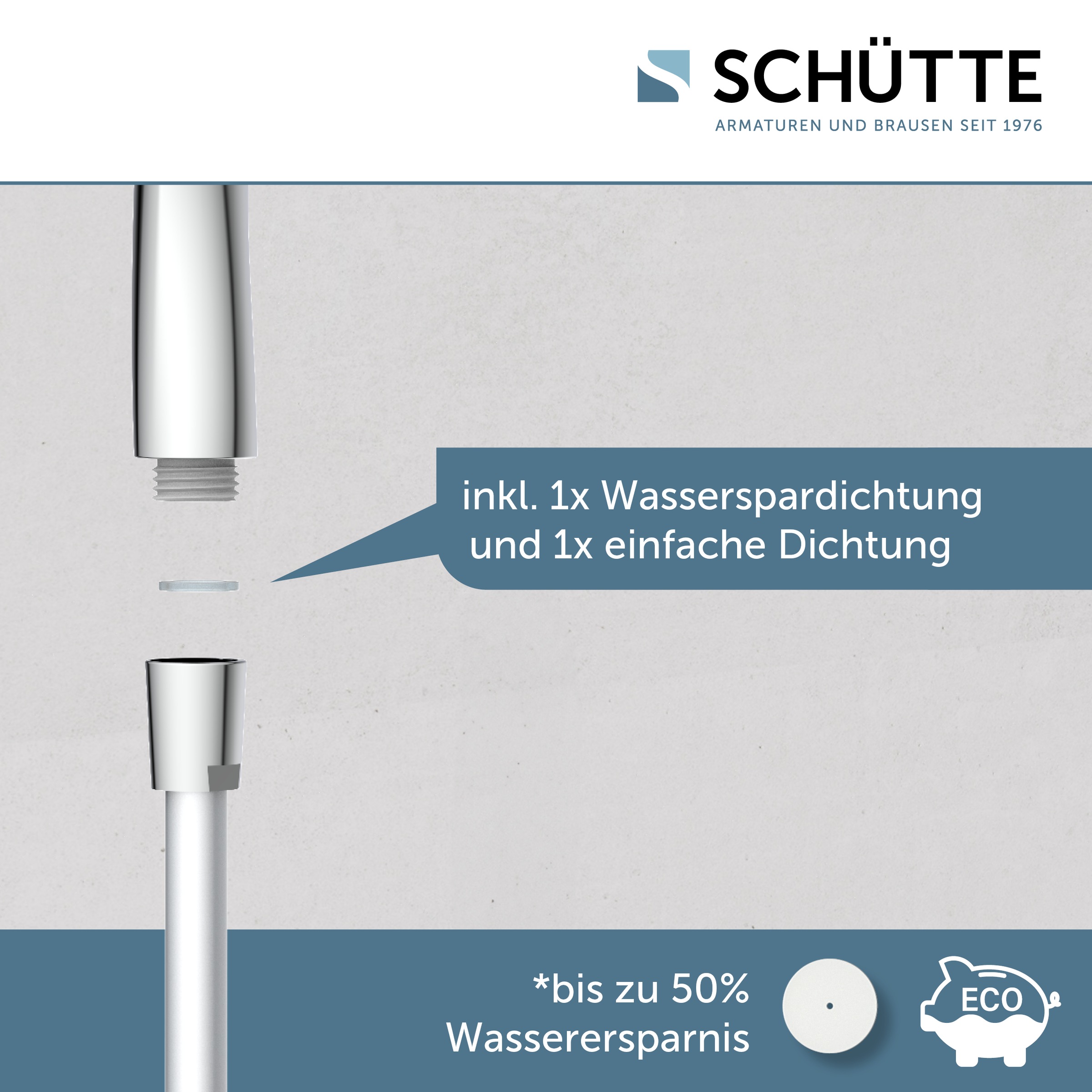 Schütte Handbrause »CAPRI«, Duschbrause, 3-fach verstellbar, Antikalk, wassersparend