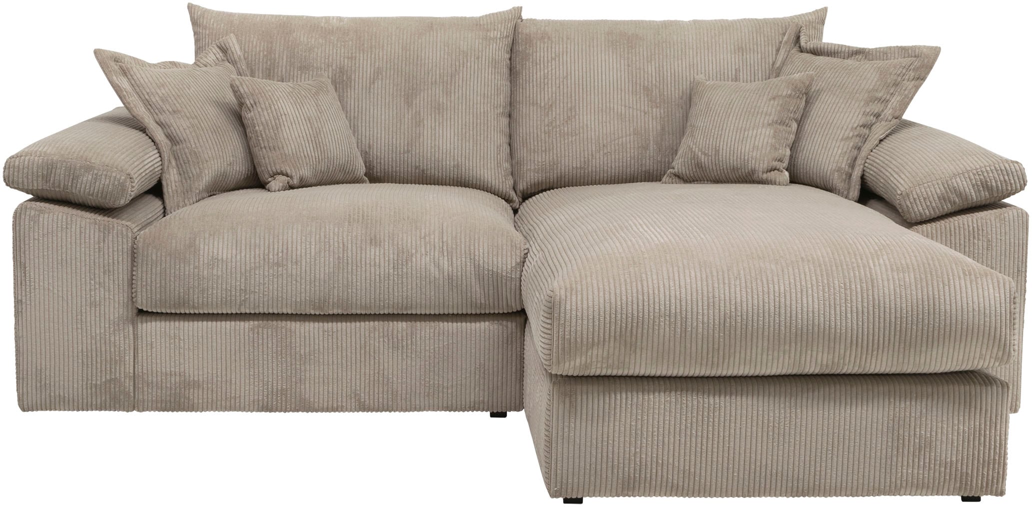 Home affaire Ecksofa »Soft&Cosy XL L-Form - Breite 246 cm«, Mega-Sofa, in Cord, Federkern-Polsterung