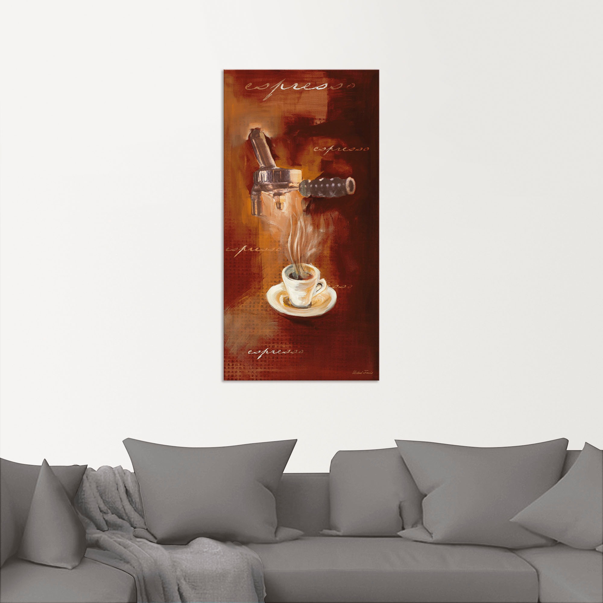 Artland Wandbild »Espresso I«, Getränke, (1 St.), als Alubild, Outdoorbild, Leinwandbild, Poster, Wandaufkleber