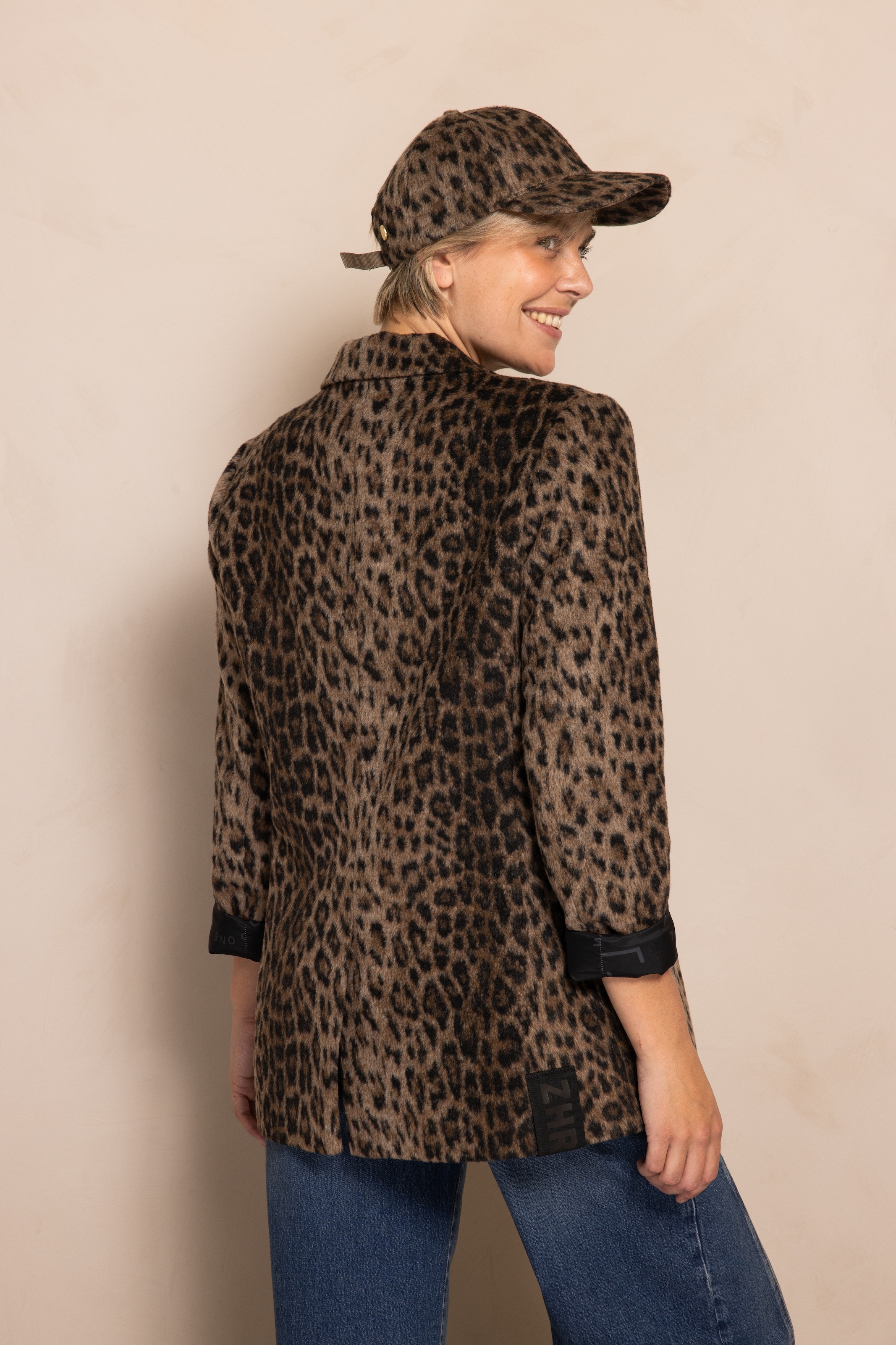 Zhrill Jackenblazer »ZHELLIE« Fake Fur, mit Animal-Leo-Print
