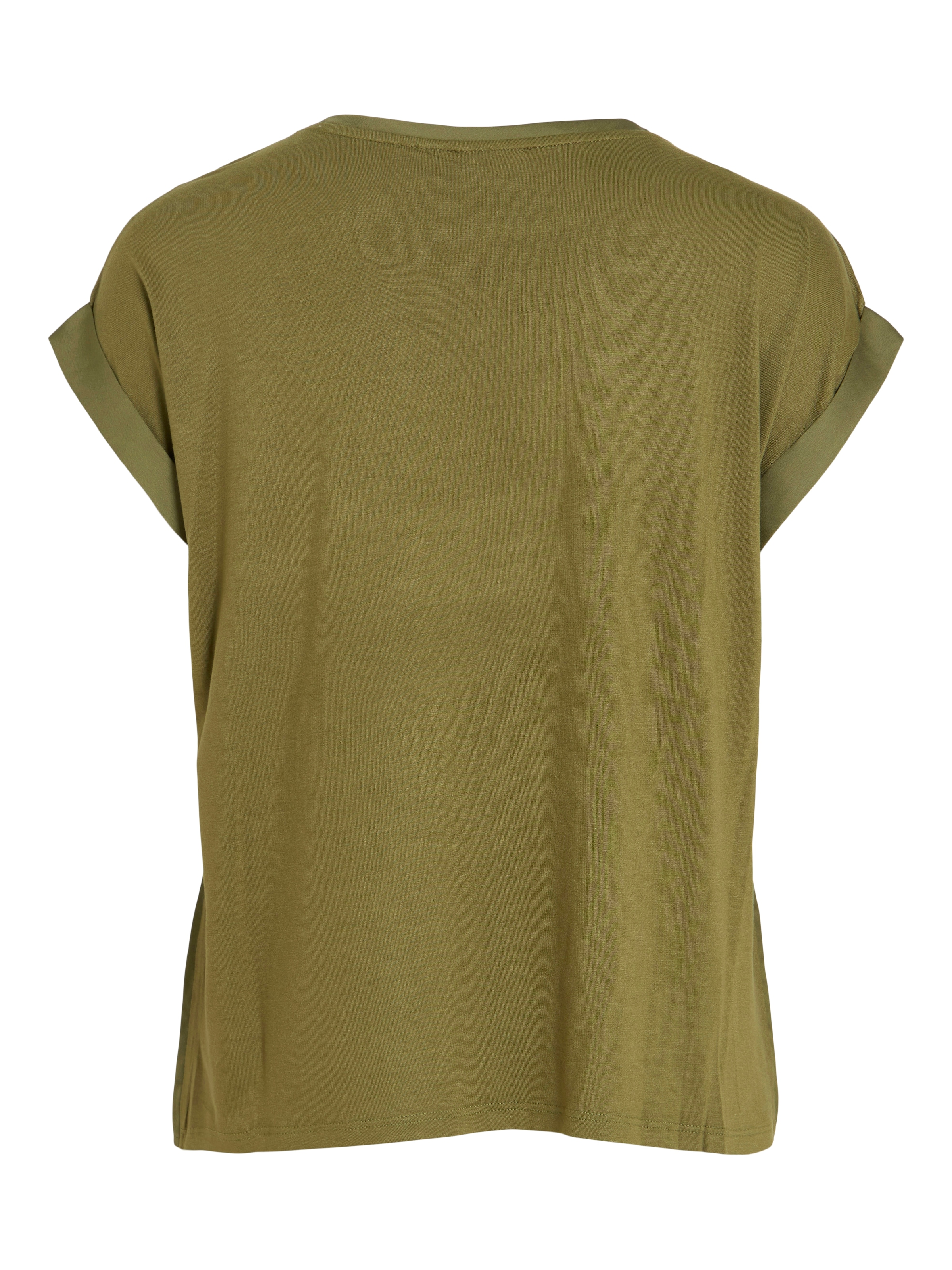 Vila Kurzarmshirt »VIELLETTE S/S SATIN TOP - NOOS«, Satin Optik