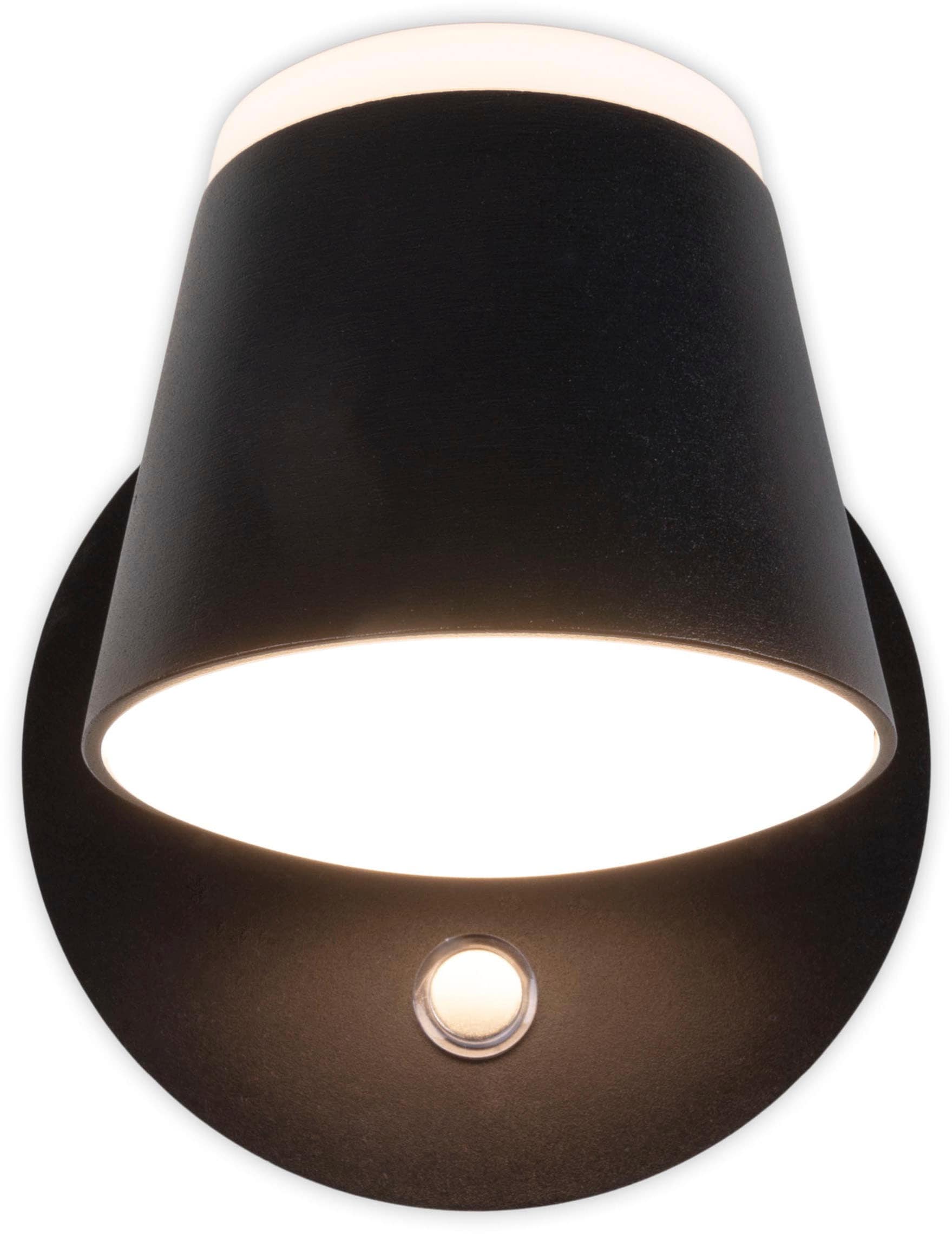 näve LED Wandleuchte »Tondo«, 1 flammig, Leuchtmittel LED-Modul | LED fest integriert, magnetisch, Akku Aufladung per USB-C Kabel, dimmbar per touch, Memory