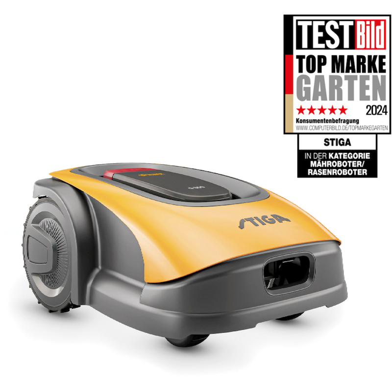 STIGA GARDEN Rasenmähroboter »G 600« kabelgeführt, für Rasenflächen bis 600 m² gelb Begrenzungskabel zur Installation nicht im Lieferumfang enthalten