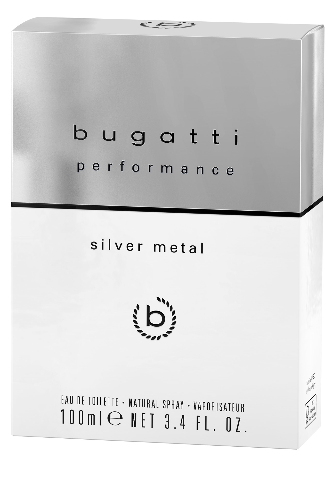 bugatti Eau de Toilette »bugatti performance silver metal for him EdT 100ml«