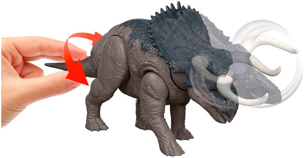 Mattel® Actionfigur »Jurassic World, Rebirth, Wild Roar, Nasutoceratops«