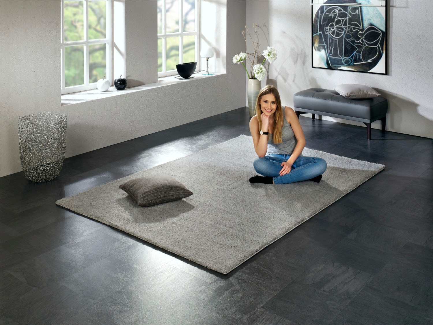 OCI DIE TEPPICHMARKE Hochflor-Teppich »Soft Dream«, rechteckig, 30 mm Höhe, besonders weich durch Microfaser, Wohnzimmer