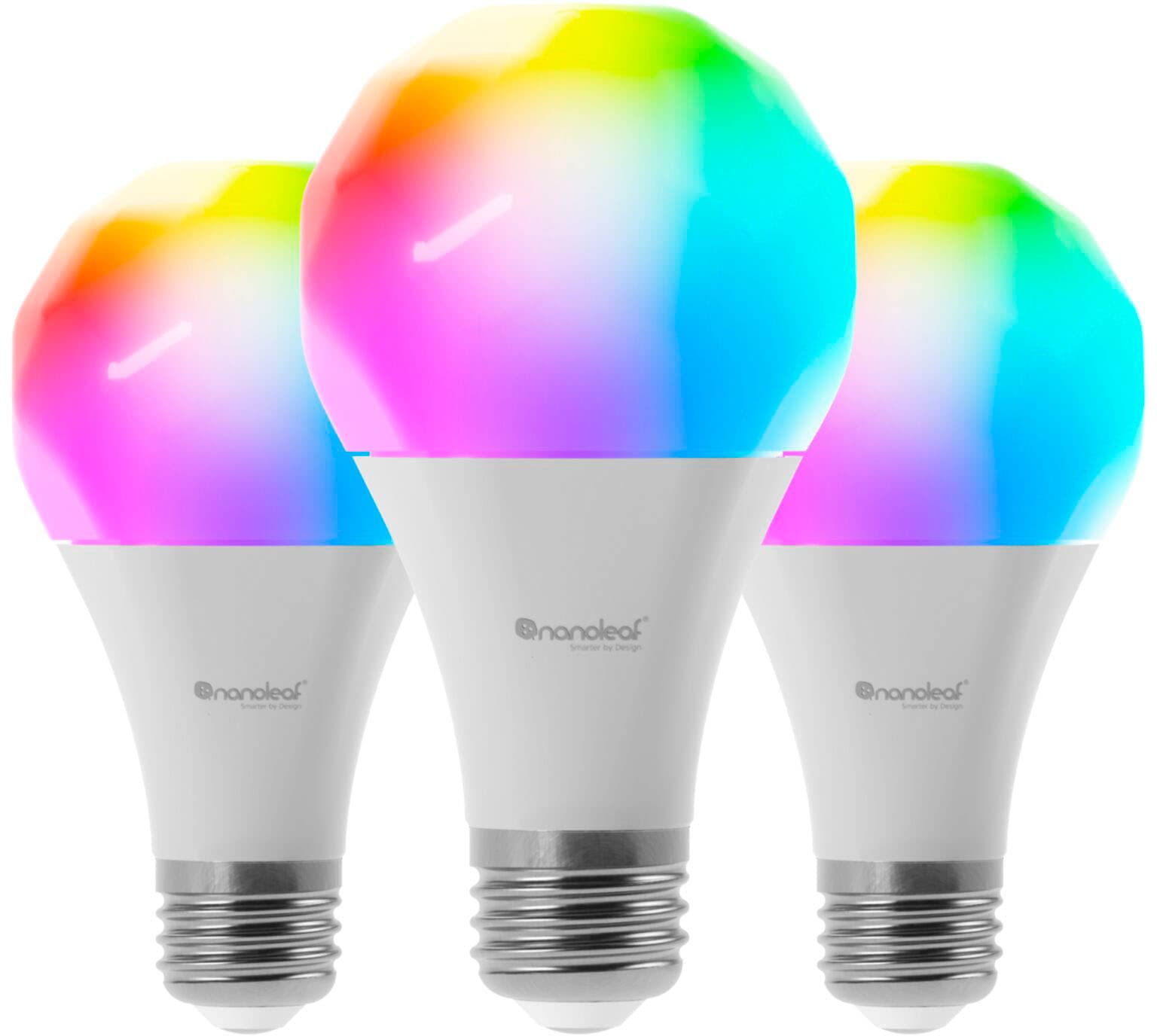 nanoleaf LED-Leuchtmittel, E27, 3 St., Farbwechsler, Smarte Technologie und elegante Beleuchtung