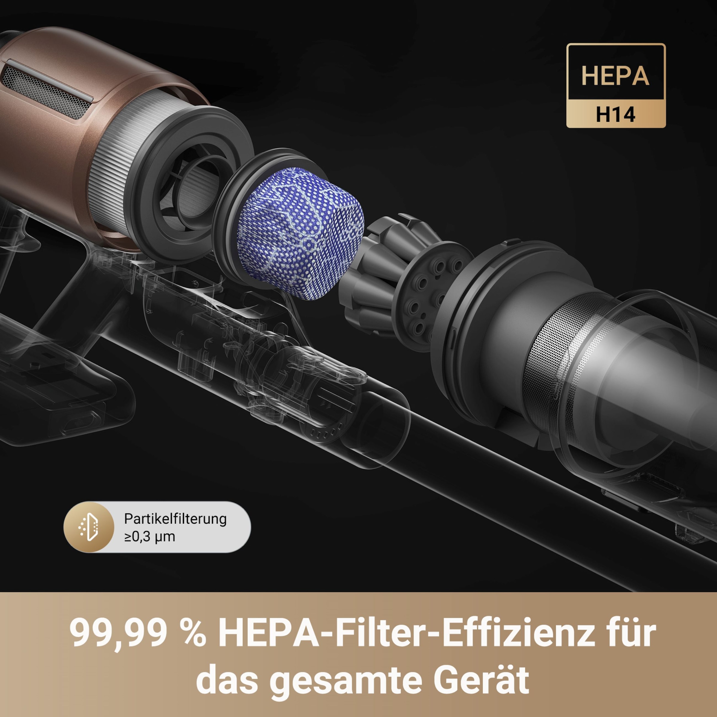 Dreame Akku-Stielstaubsauger »Dreame Z20 mit 25.000 Pa Saugkraft«, 90 Minuten Laufzeit, vielseitige Aufsätze, Bürsten mit LED-Beleuchtung