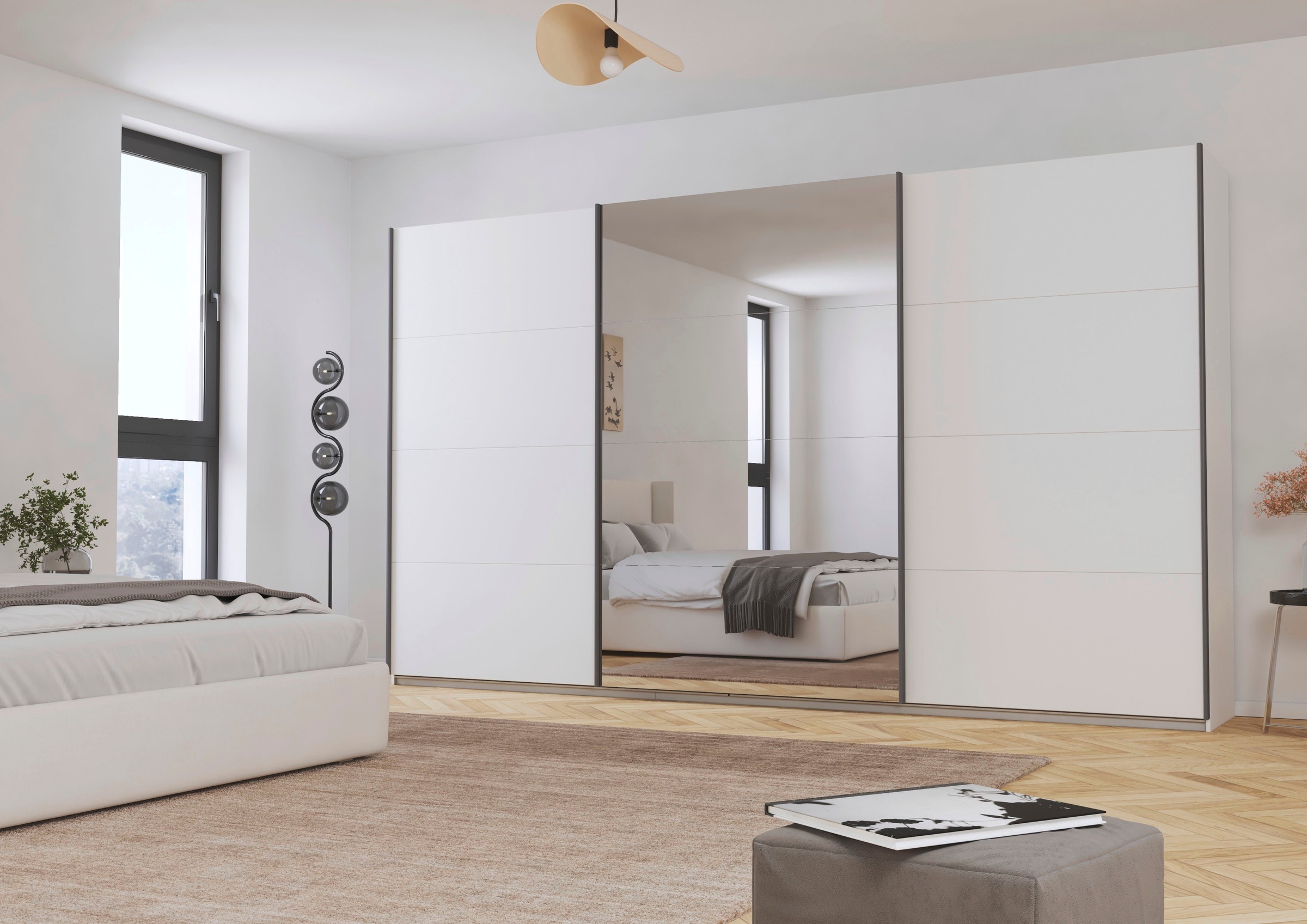 rauch Schwebetürenschrank »Kleiderschrank Schrank OTTO´S CHOICE Garderobe AGORDO«, (in zwei Griff-Farben), Top Innenausstattung, in 4 Breiten und 2 Höhen MADE IN GERMANY