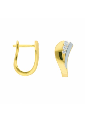 Adelia´s Paar Ohrhänger »585 Gold Ohrringe Creolen«, mit Zirkonia Goldschmuck für Damen kaufen