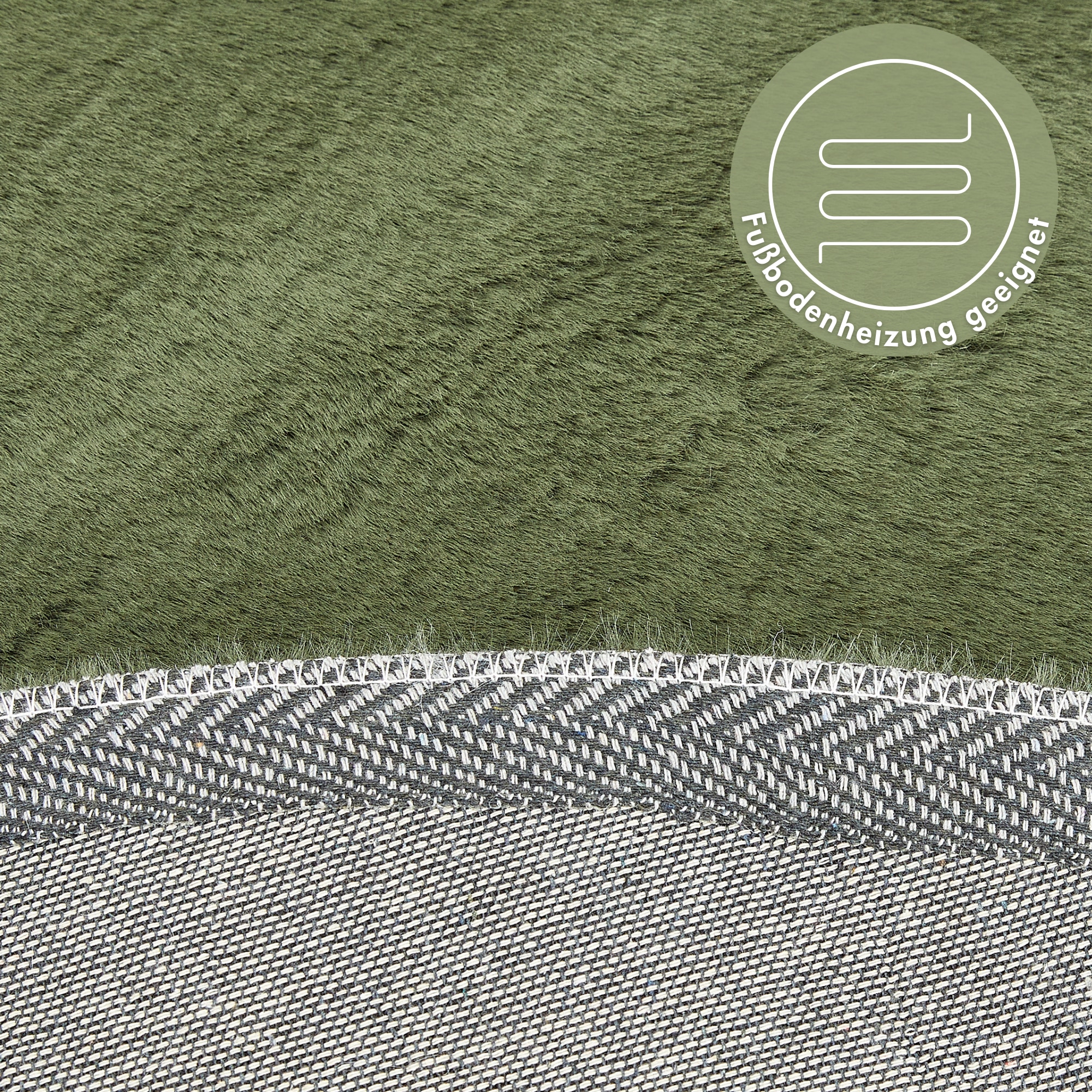 LUXOR living Fellteppich »Novara«, rund, 30 mm Höhe, Kunstfell, Kaninchenfell-Haptik, besonders weicher Hochflor