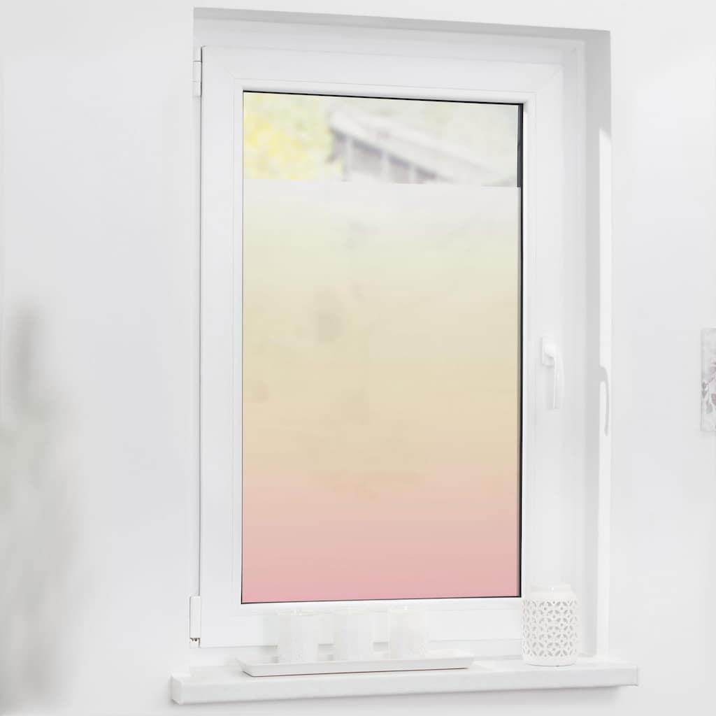 LICHTBLICK ORIGINAL Fensterfolie »Ombre Rosa«, 1 St., blickdicht, strukturiertKlebepunkte