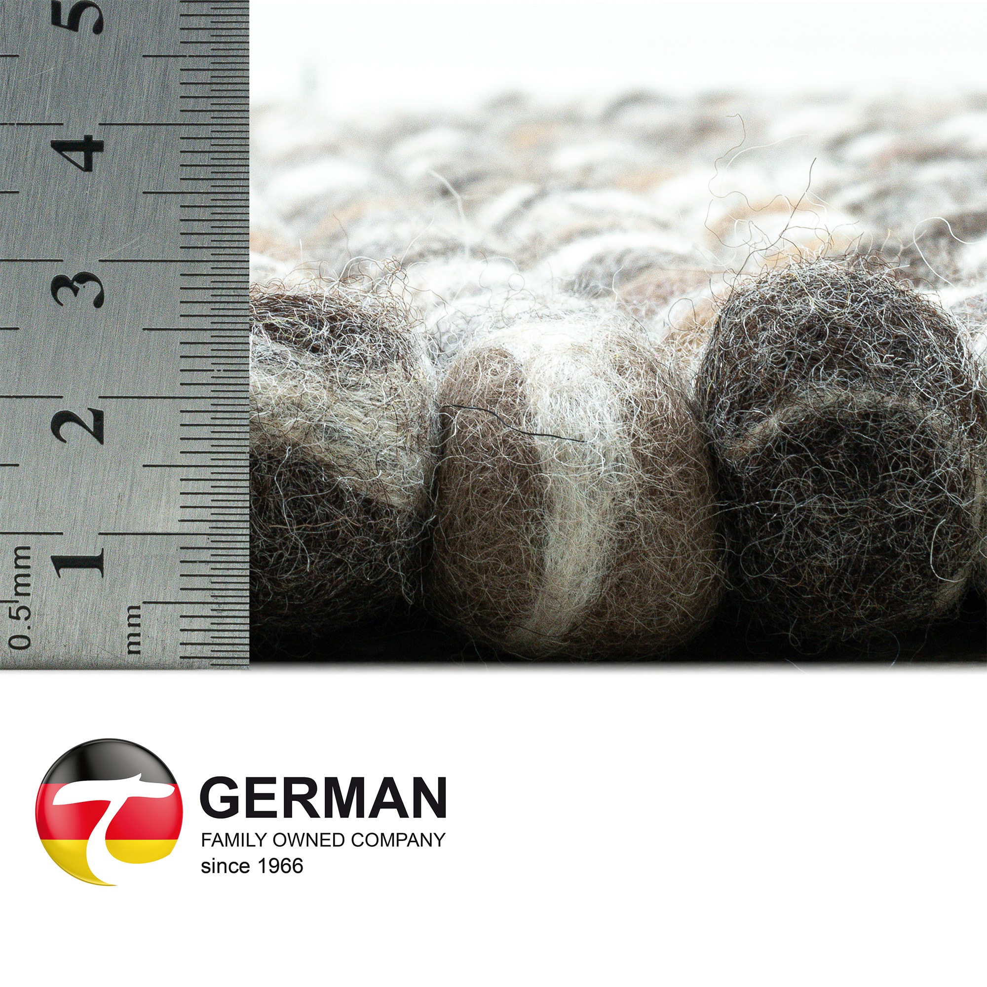 THEKO Wollteppich »Felty 2.2« rund 22 mm Höhe Filzkugel-Teppich, reine Wolle, handgefertigt, auch als Läufer