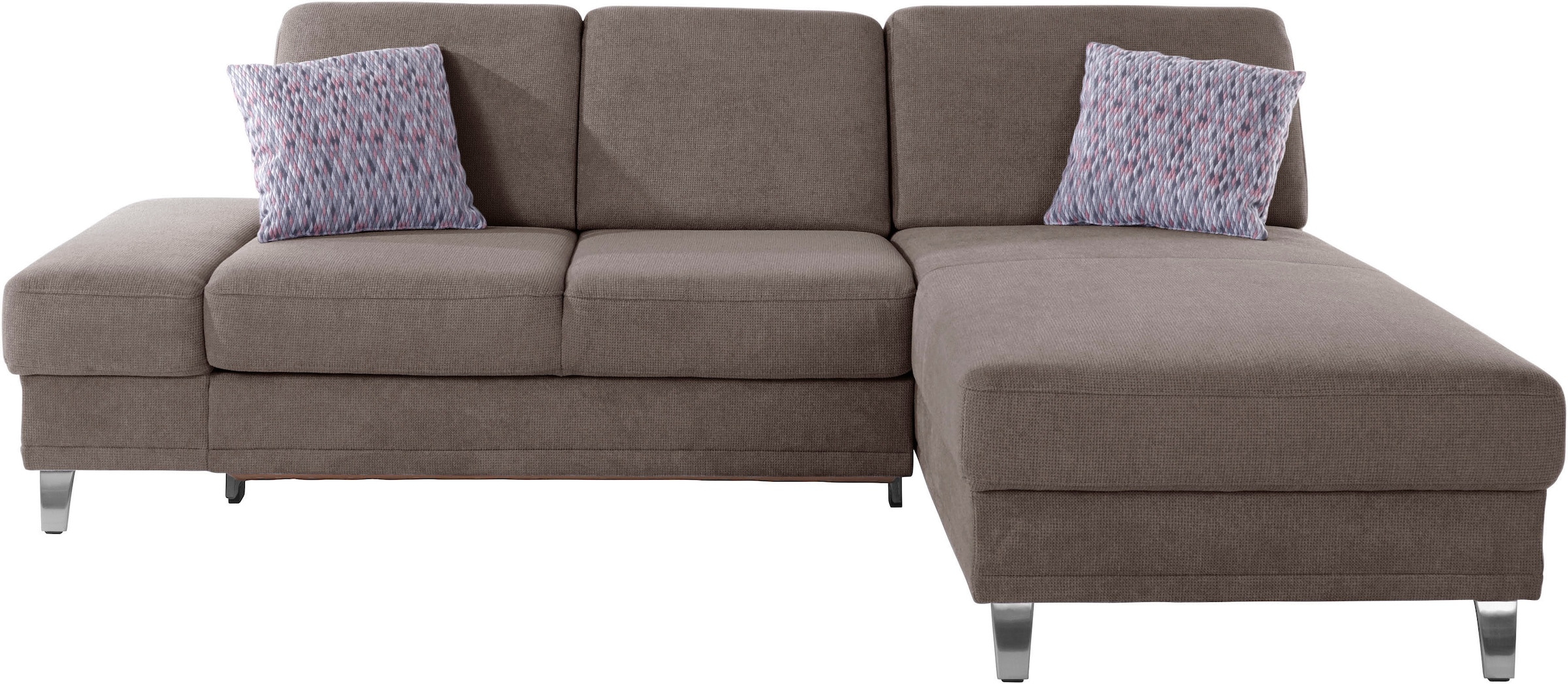 sit&more Ecksofa »Clio L-Form«, wahlweise mit Bettfunktion oder Vorziehsitz und Bettkasten, Federkern