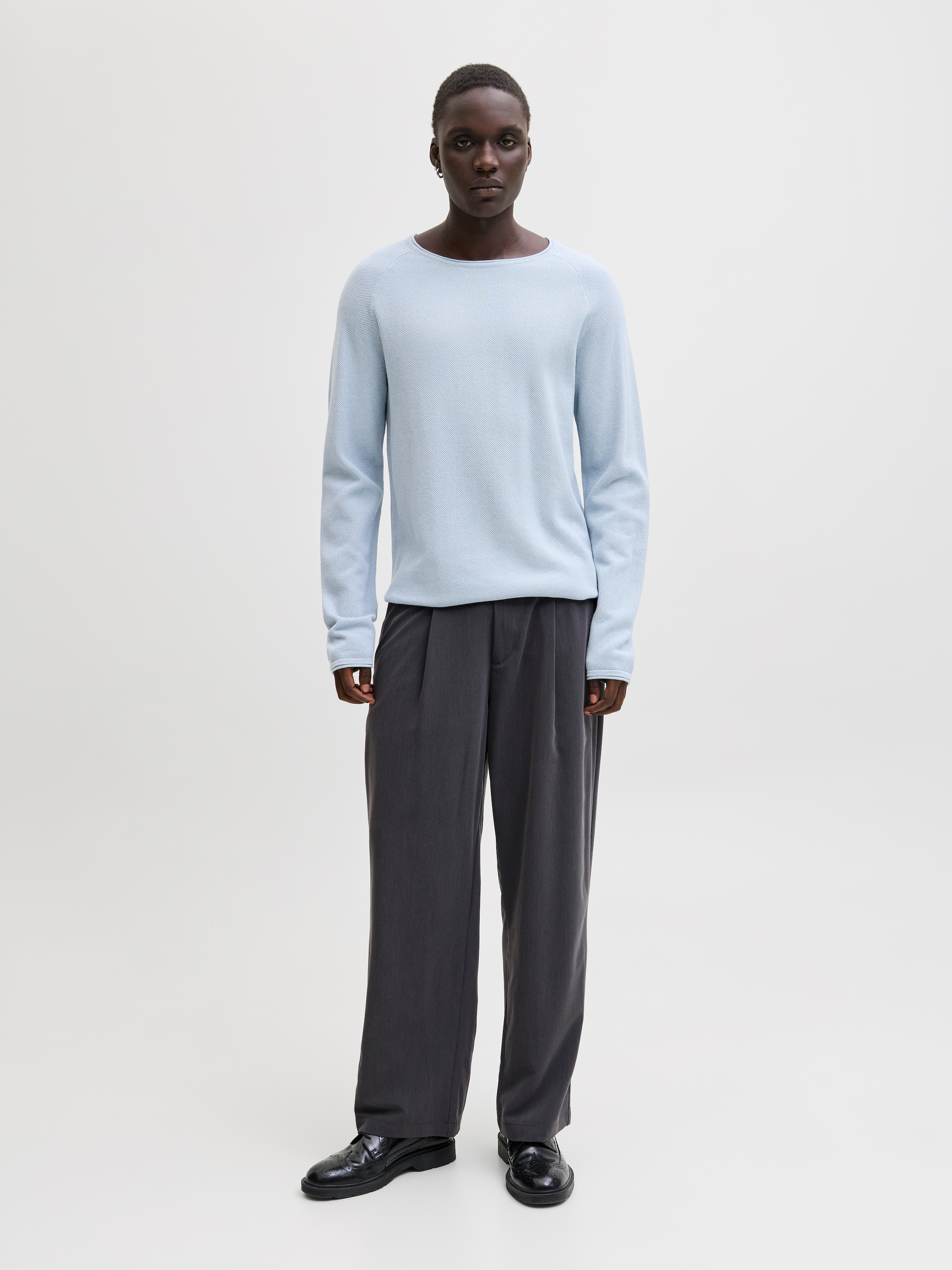 Jack & Jones Rundhalspullover »JJEHILL KNIT CREW NECK NOOS« Baumwolle, regular fit