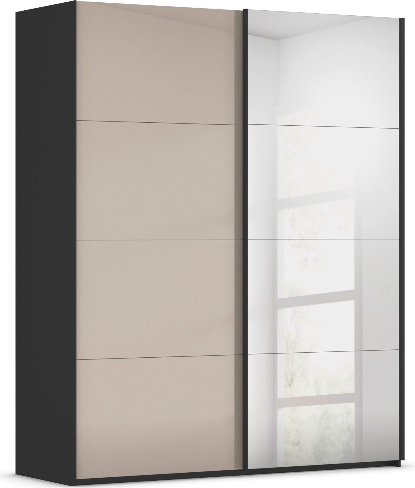 rauch »Kleiderschrank Schrank Garderobe Schlafzimmerschrank SCALE-FYRA« edle viergeteilte Türen Spiegel/Glas-Mix viele Farben MADE IN GERMANY