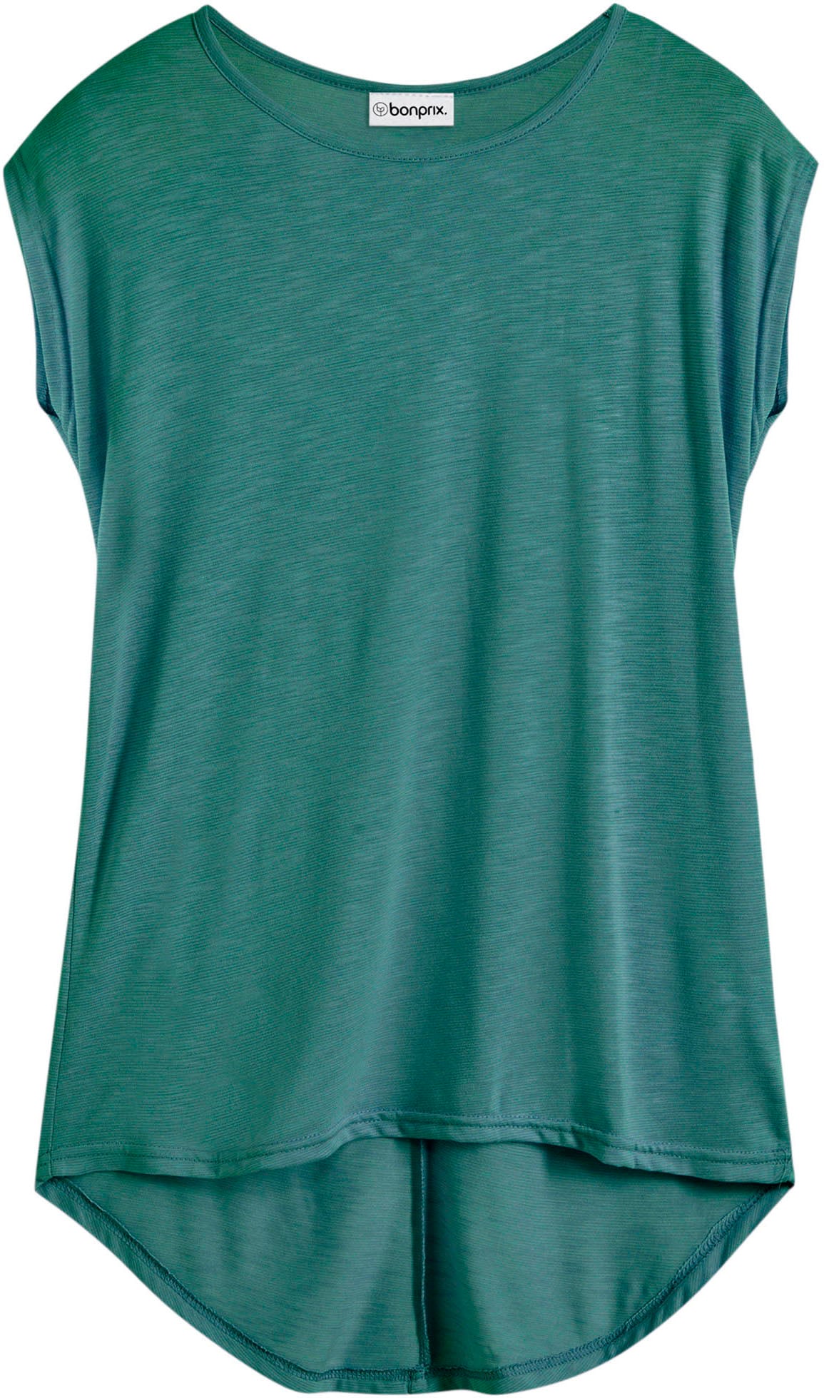 bonprix Longshirt »Longshirt aus Viskose-Mischung« lässig geschnittene Passform, Kurzarm-Design, längeres Rückenteil