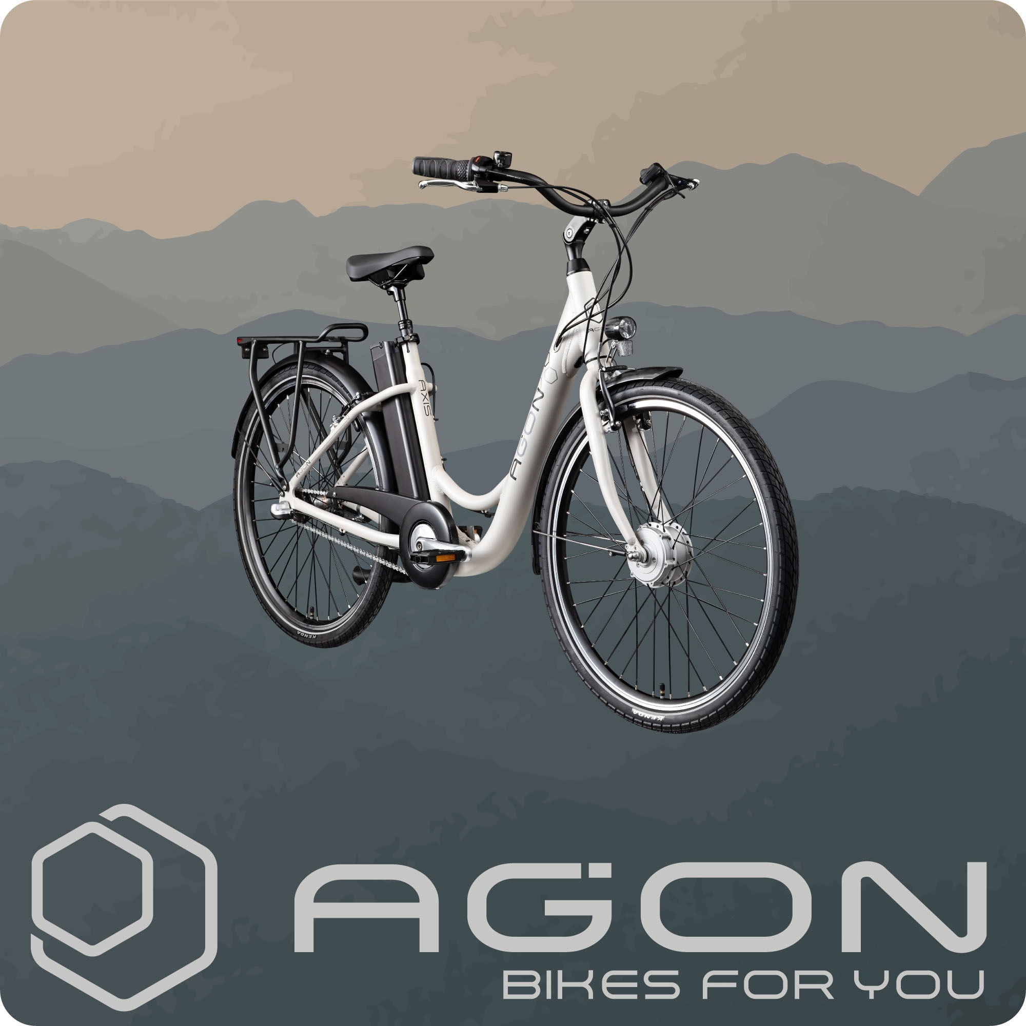 AGON »Axis« 3 Gang Nabenschaltung Frontmotor 250 W E-Bike 26" Citybike 140-165cm Pedelec Nabenmotor Fahrrad 3 Gang Licht