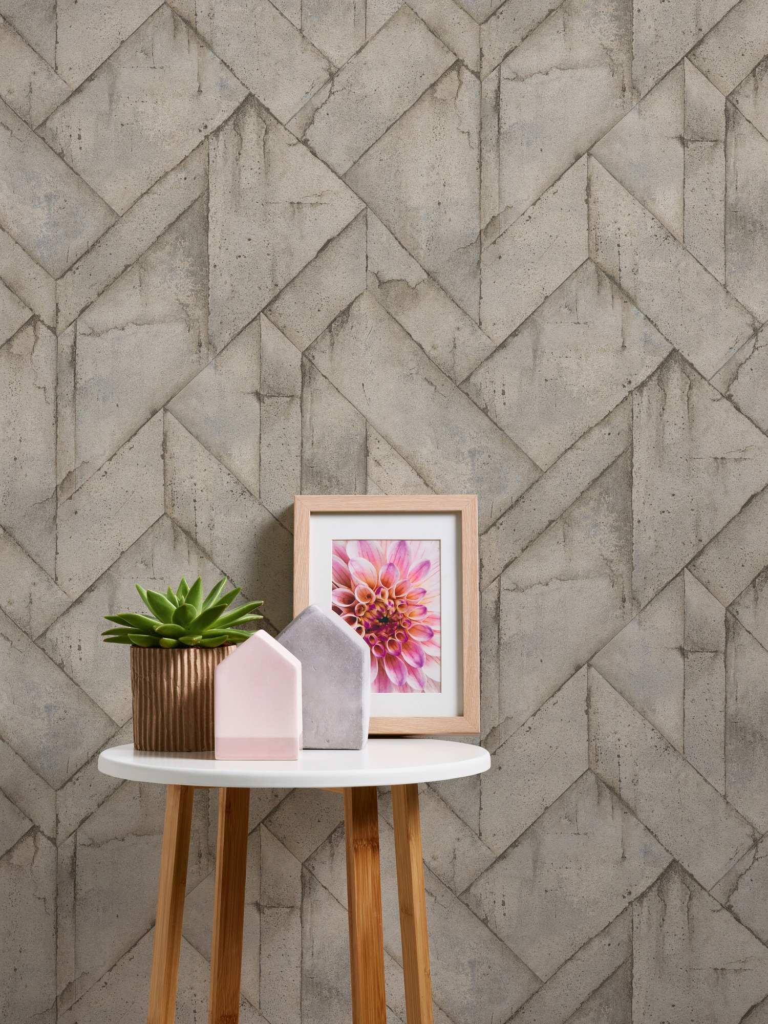 living walls Vliestapete »Industrial«, 3D-Optik-geometrisch-grafisch, Grafik Tapete Stein Tapeten Wohnzimmer Schlafzimmer Küche Design Optik