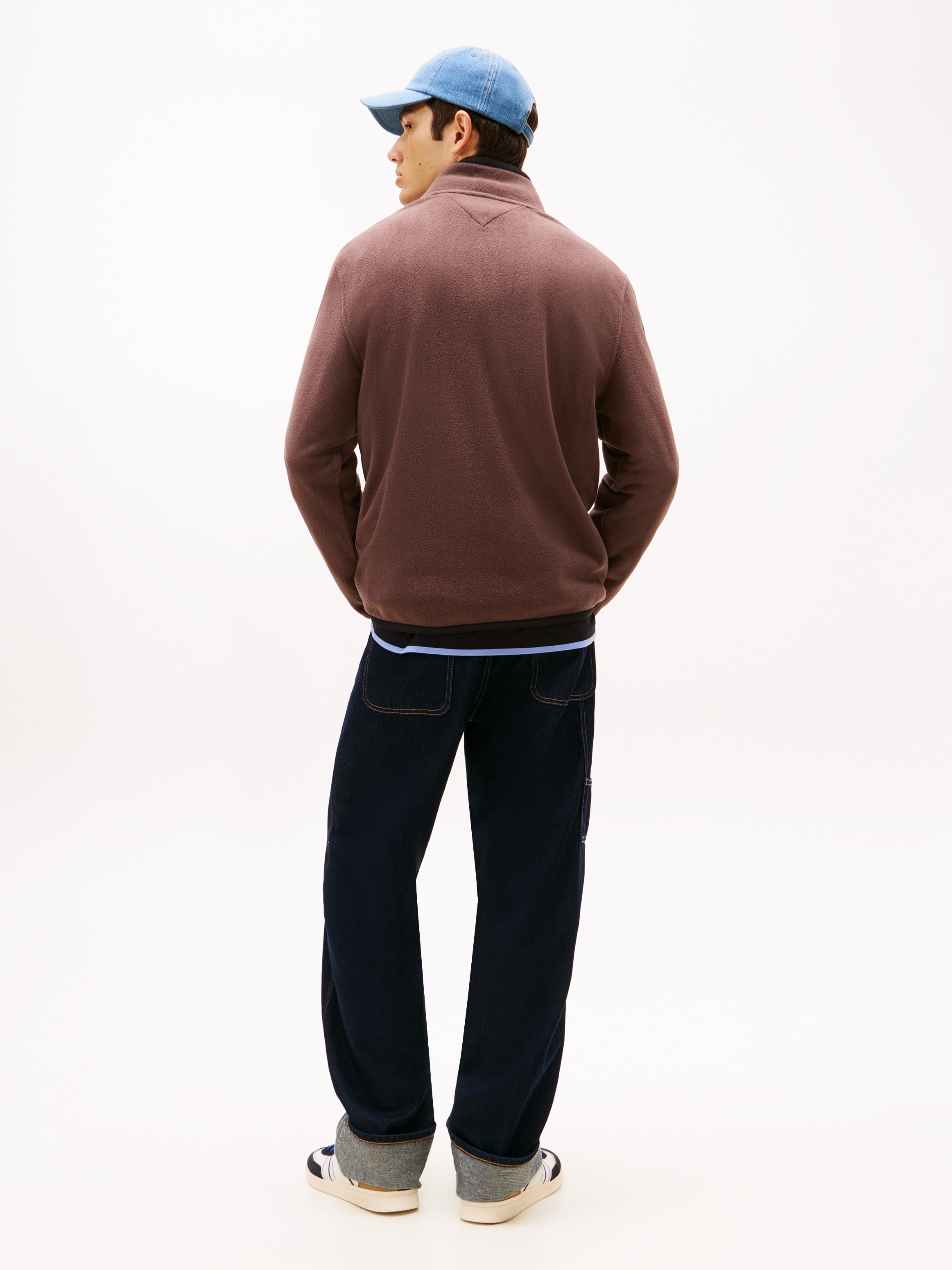 Tommy Jeans Fleecepullover »TJM FLAG POLAR FLEECE«, normale Passform, Troyer
