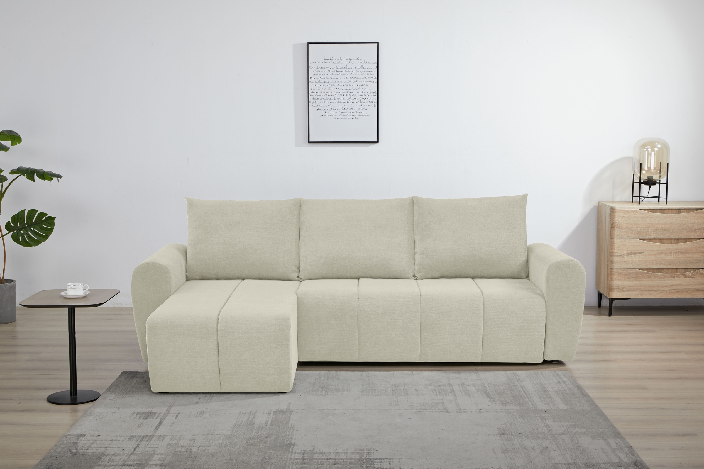Home affaire Ecksofa »Nortrud, 241 cm, L-Form, mit Schlaffunktion u. Bettka günstig online kaufen