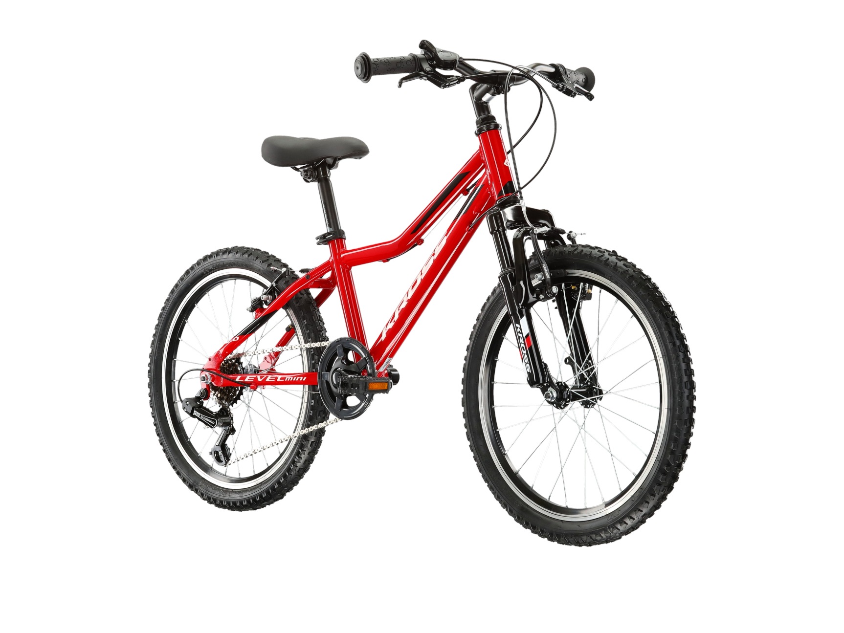 Kross Kinderfahrrad »20" Kinder-MTB Level Mini 2.0 6 Gänge 2026« 6 Gang Shimano Tourney TY21 Schaltwerk Kettenschaltung
