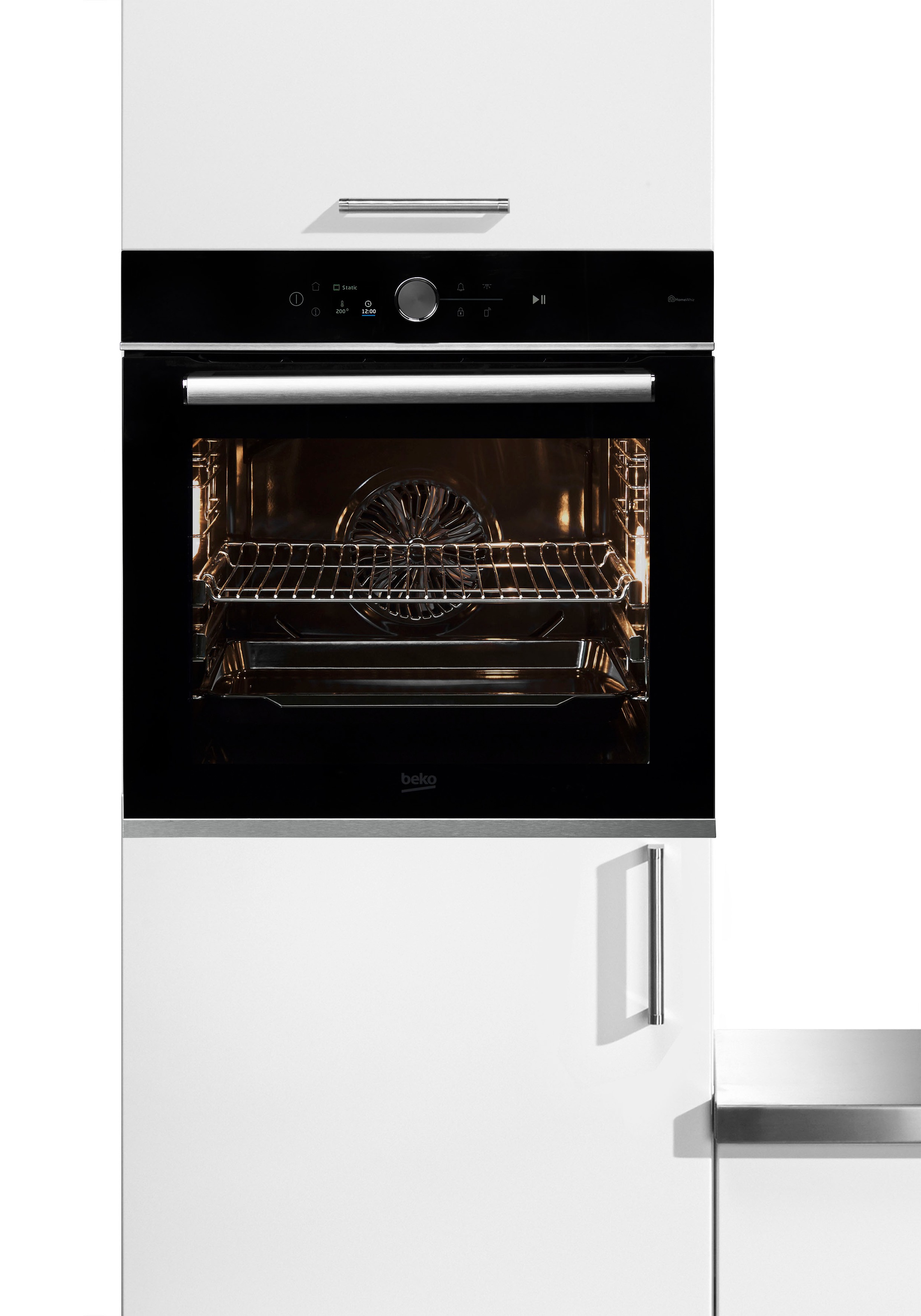 BEKO Pyrolyse Backofen  »BBIM13500XPSW«, mit 2-fach-Teleskopauszug, Pyrolyse-Selbstreinigung