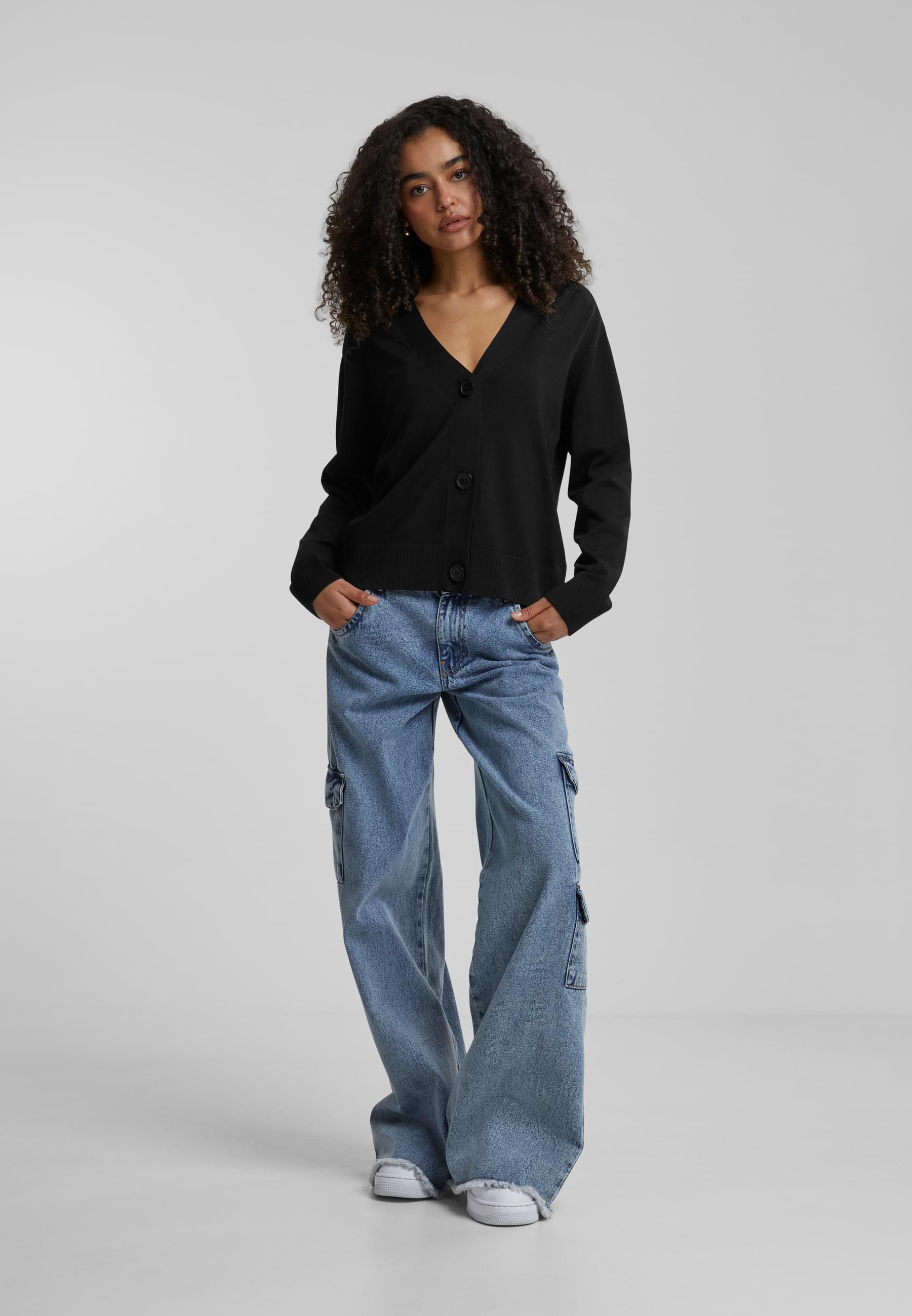 URBAN CLASSICS Strickjacke »Urban Classics Damen Ladies Knitted Cardigan« 1 Stk.