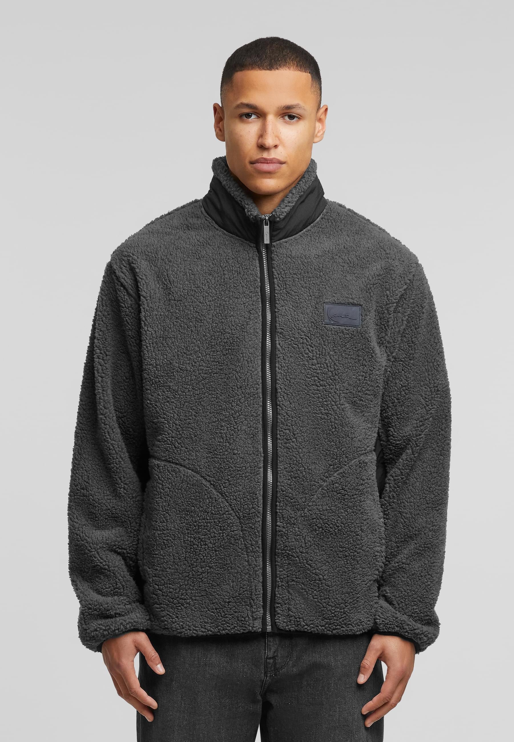 Karl Kani Allwetterjacke »Karl Kani Karl Kani Sport Patch Teddy Jacket« 1 Stk. tlg. mit Kapuze