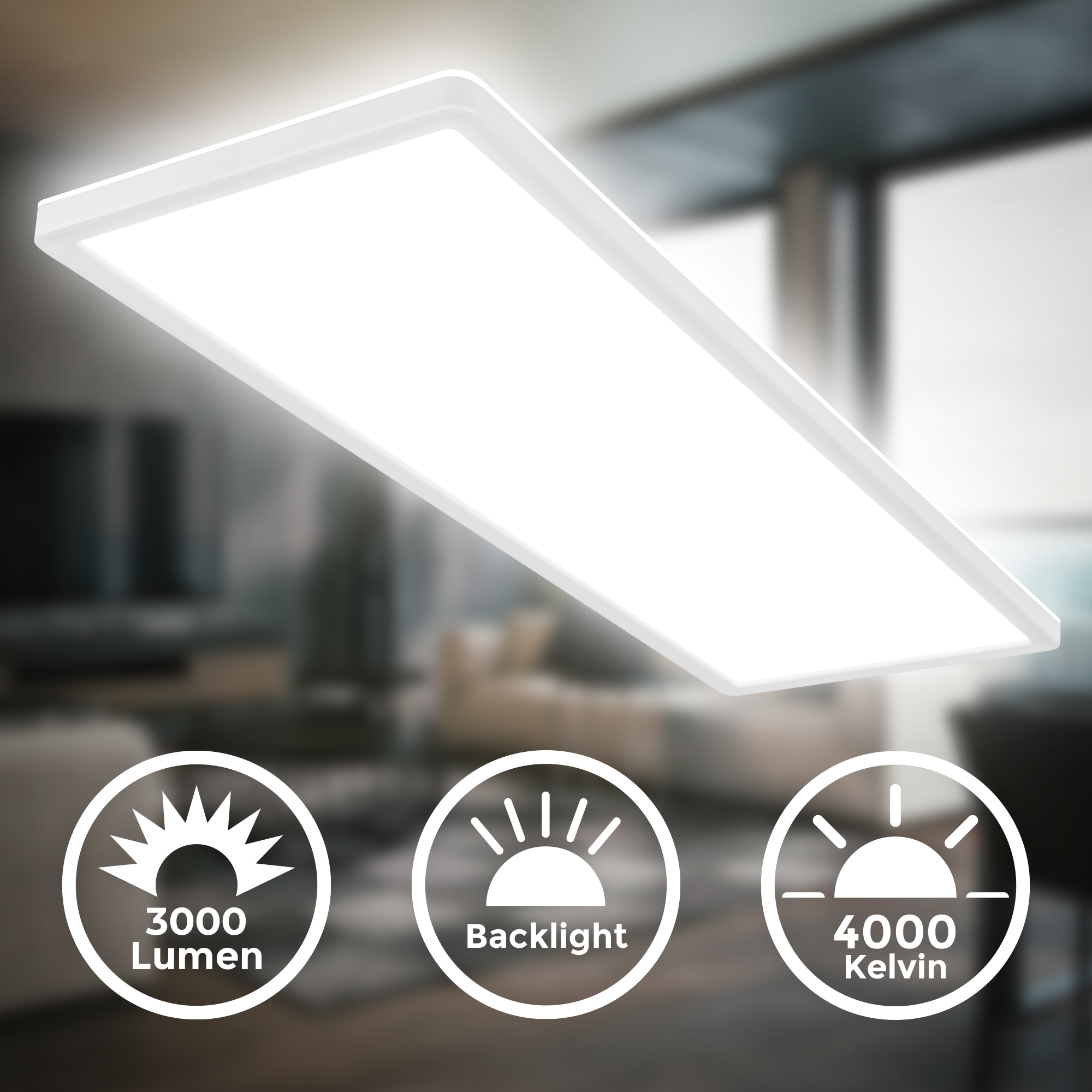 B.K.Licht LED Deckenleuchte »BKL1602 Ultraflache Deckenlampe mit Backlight, günstig online kaufen