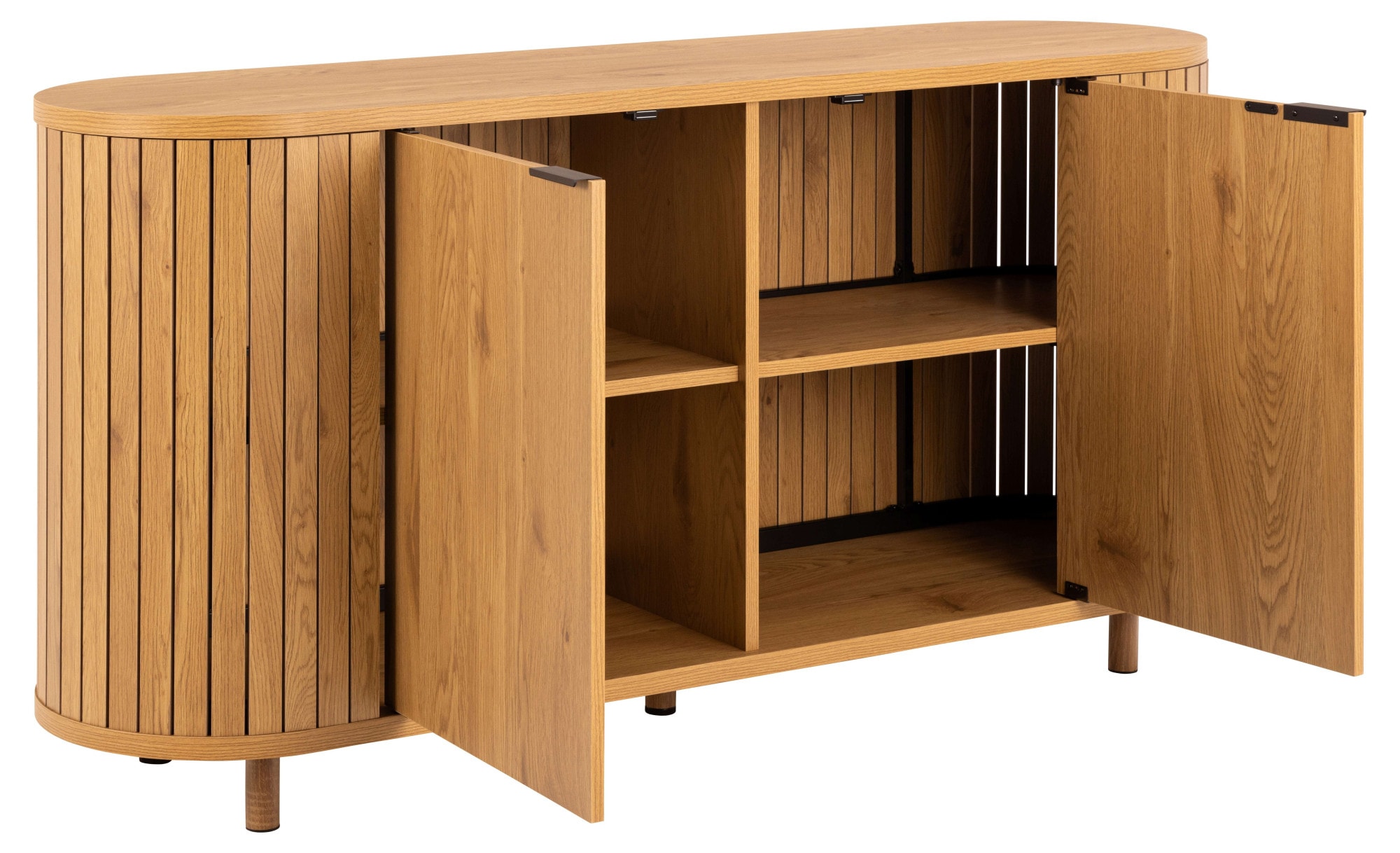 ACTONA GROUP Sideboard »Colima«, Anrichte, matt Wildeiche rau Melamin, Gestell Wildeiche, 160x45x80 cm