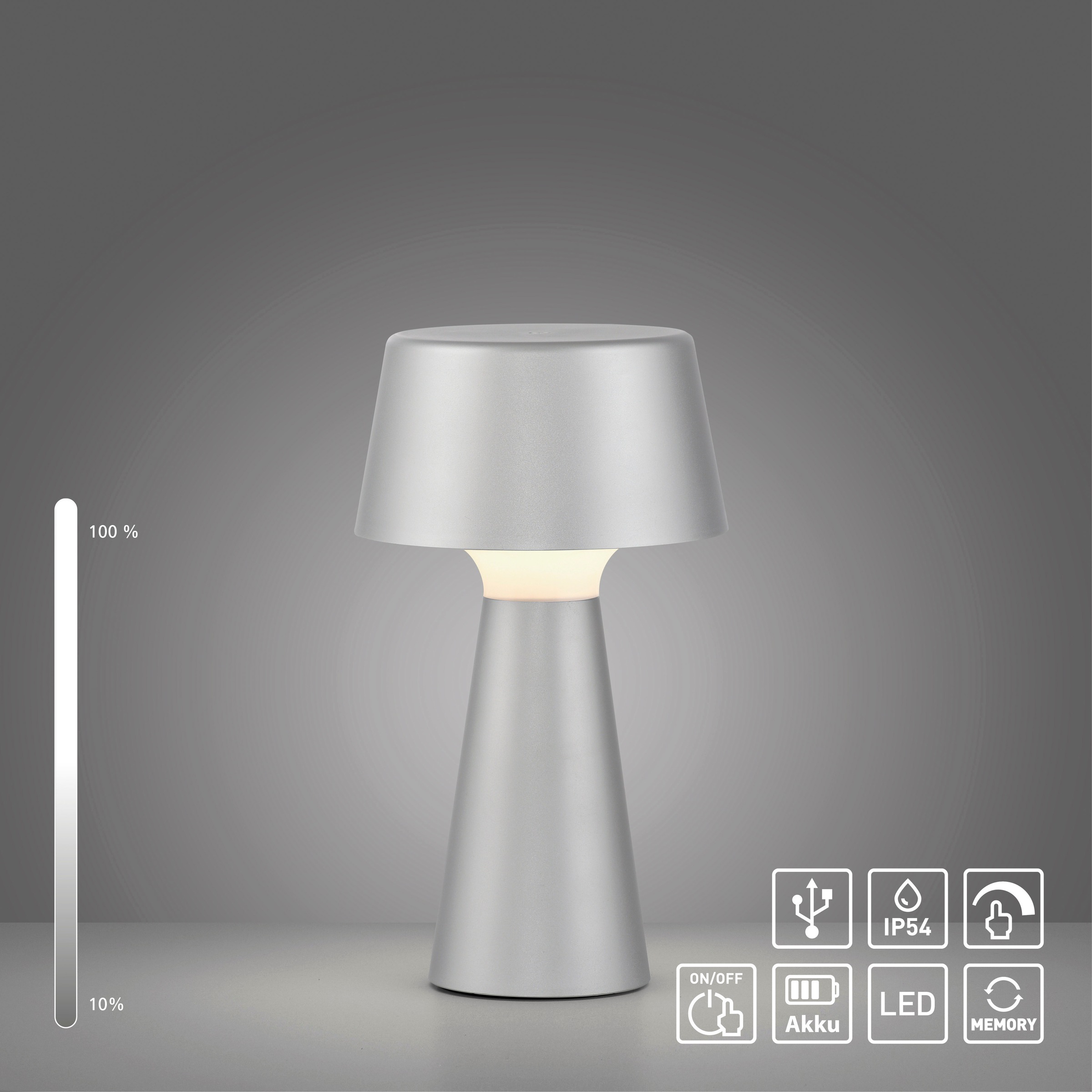 JUST LIGHT Tischleuchte »ABERA«, 1 flammig, Leuchtmittel LED-Modul | LED fest integriert, Akkuleuchte