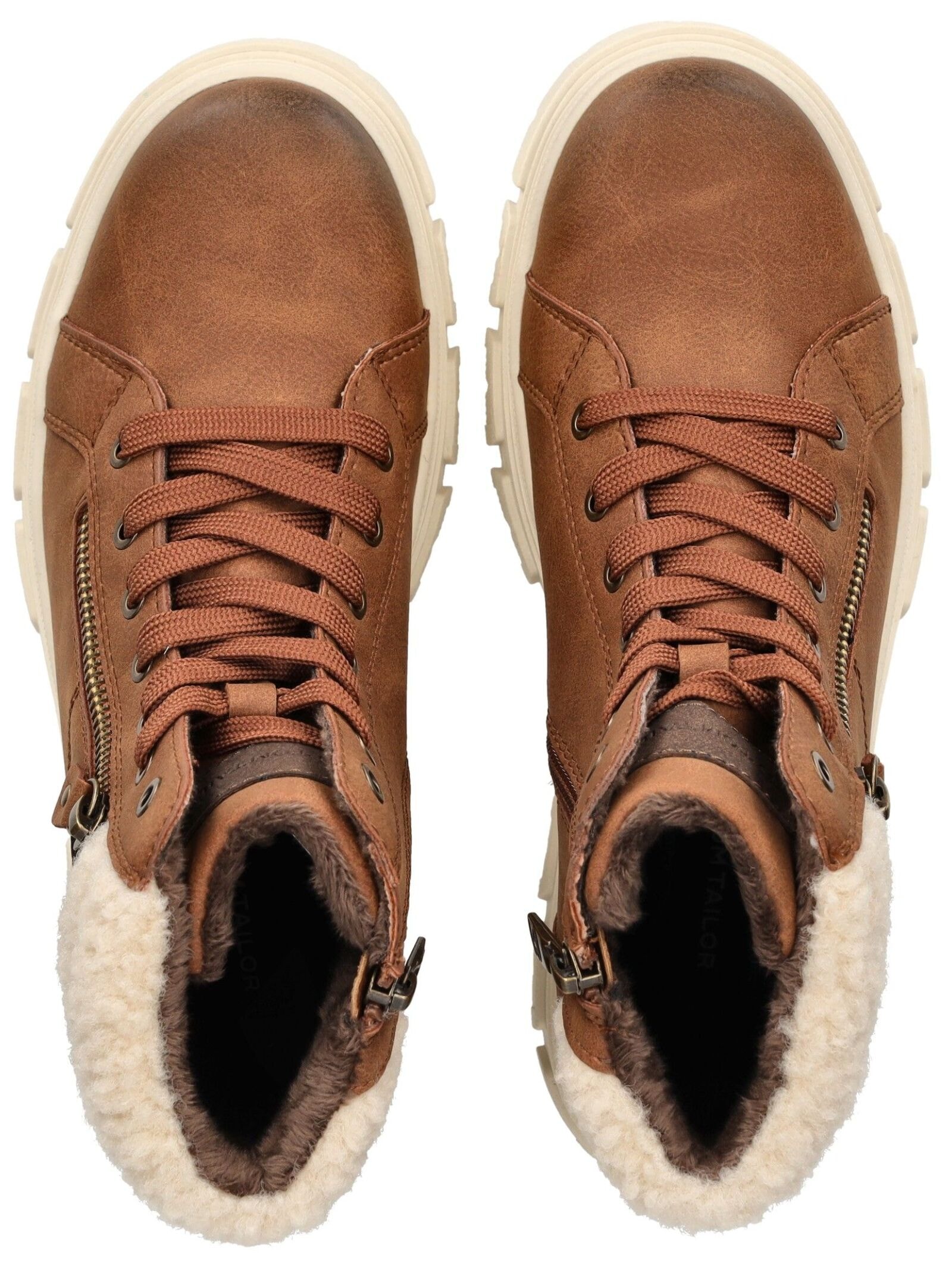 TOM TAILOR Schnürstiefelette »Tom Tailor Stiefelette Lederimitat/Textil«