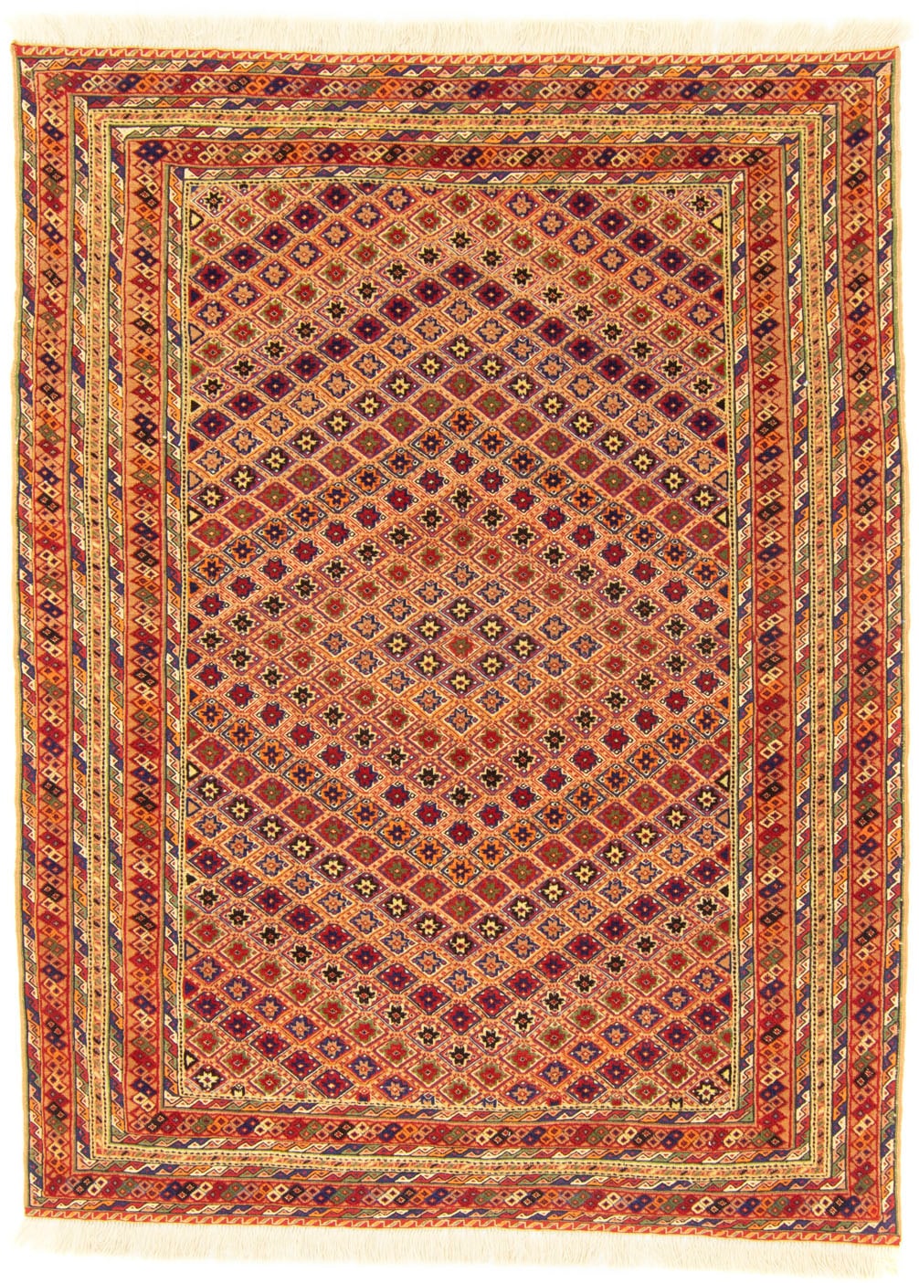 morgenland Wollteppich »Kelim Afghan Teppich handgewebt orange«, rechteckig günstig online kaufen