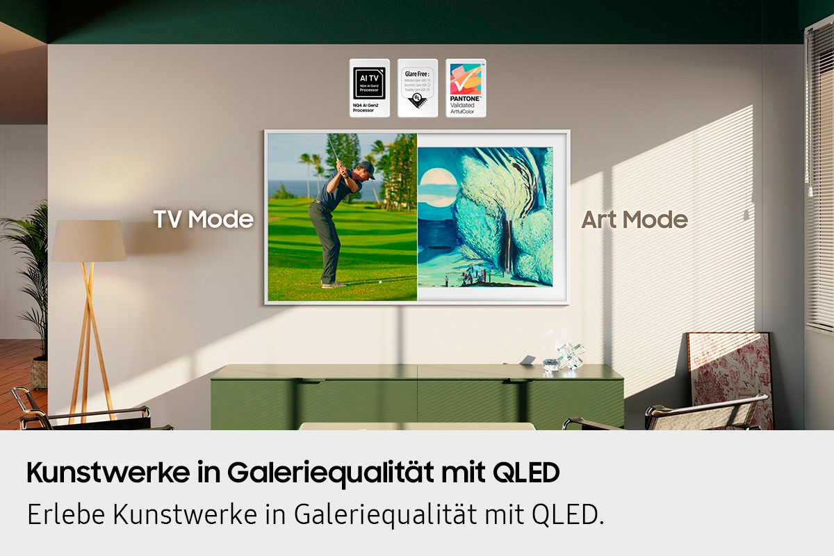 Samsung QLED-Fernseher »GQ65LS03FAU«, 4K Ultra HD, Smart-TV, The Frame, Mattes Display, Art Mode, Austauschbare Rahmen, Dolby Atmos