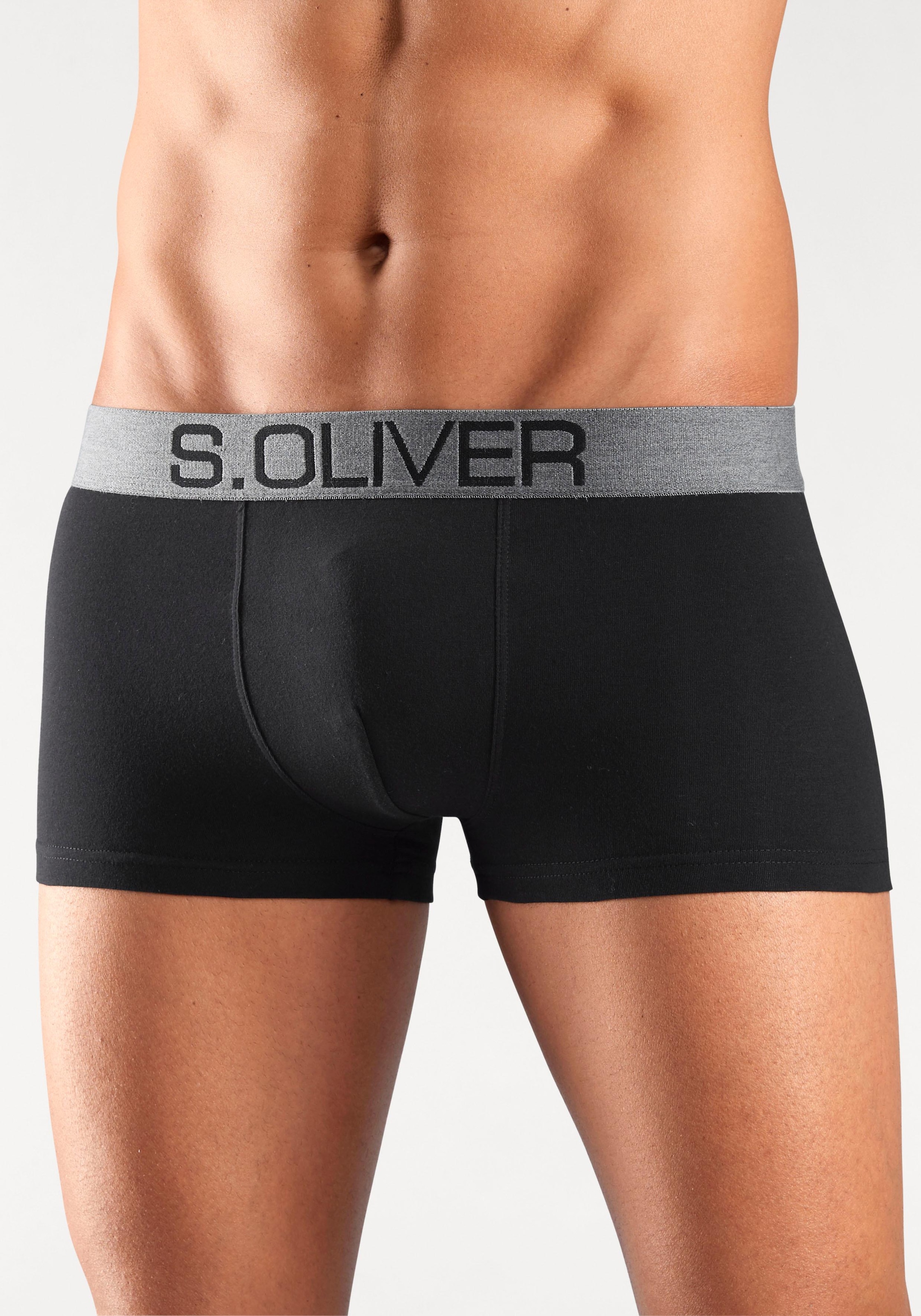 s.Oliver Hipster, (Packung, 4 St.), knapp sitzende Boxershorts für Herren aus Baumwoll-Mix