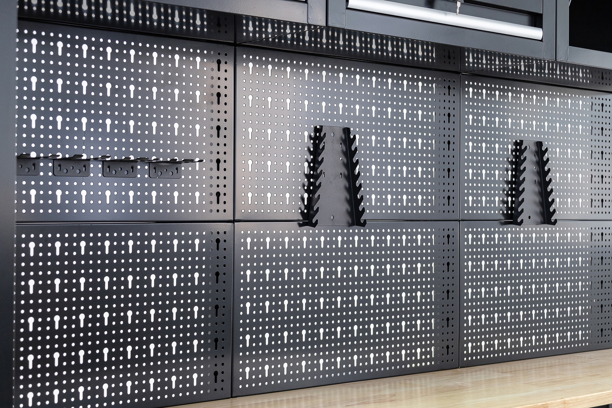 ONDIS24 Werkstatt-Set »Männerküche 260cm, Schwarz« 8 tlg. tlg.