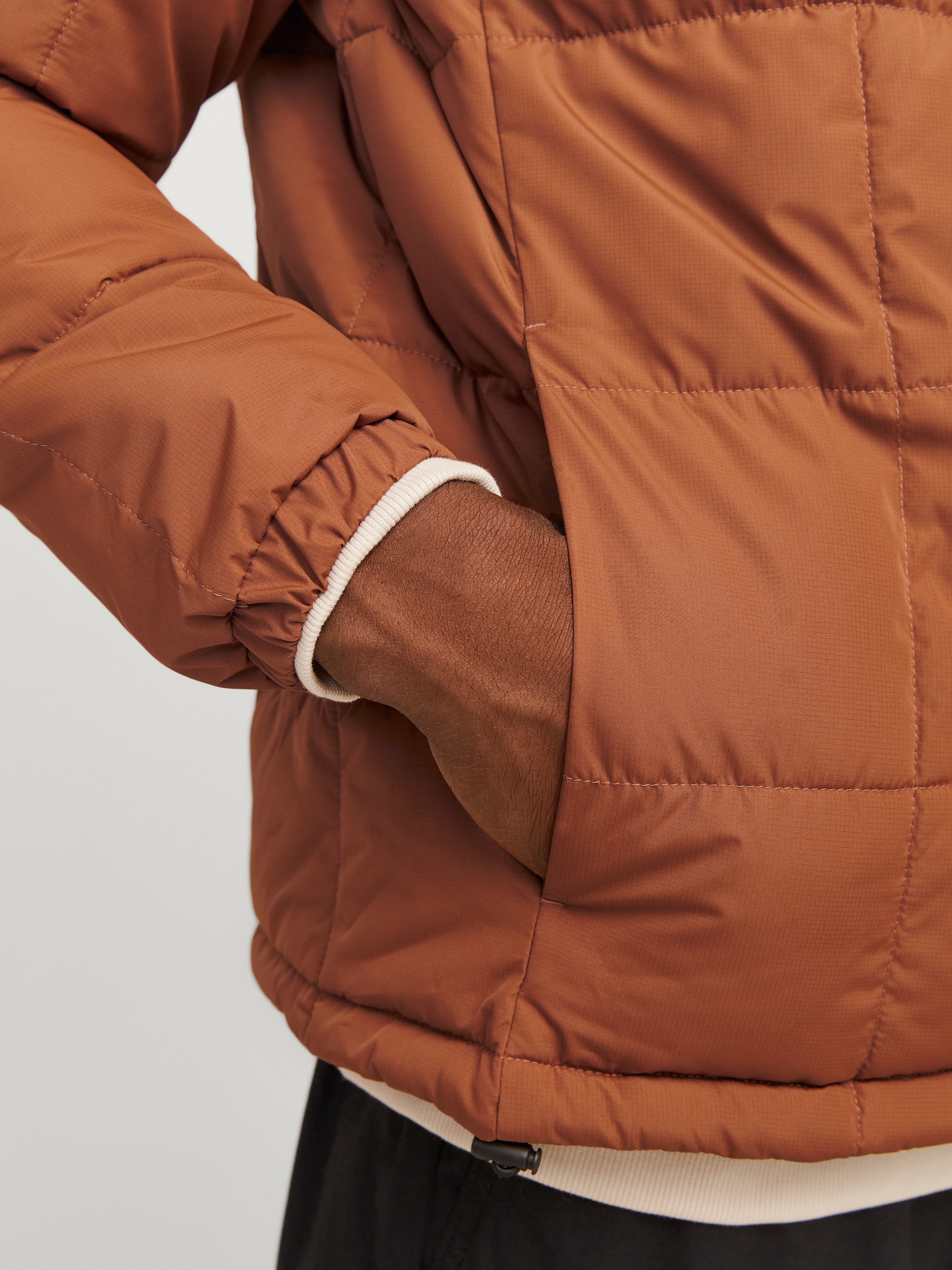 Jack & Jones Steppjacke »JJBEN SQUARE HOOD JACKET«, mit Kapuze