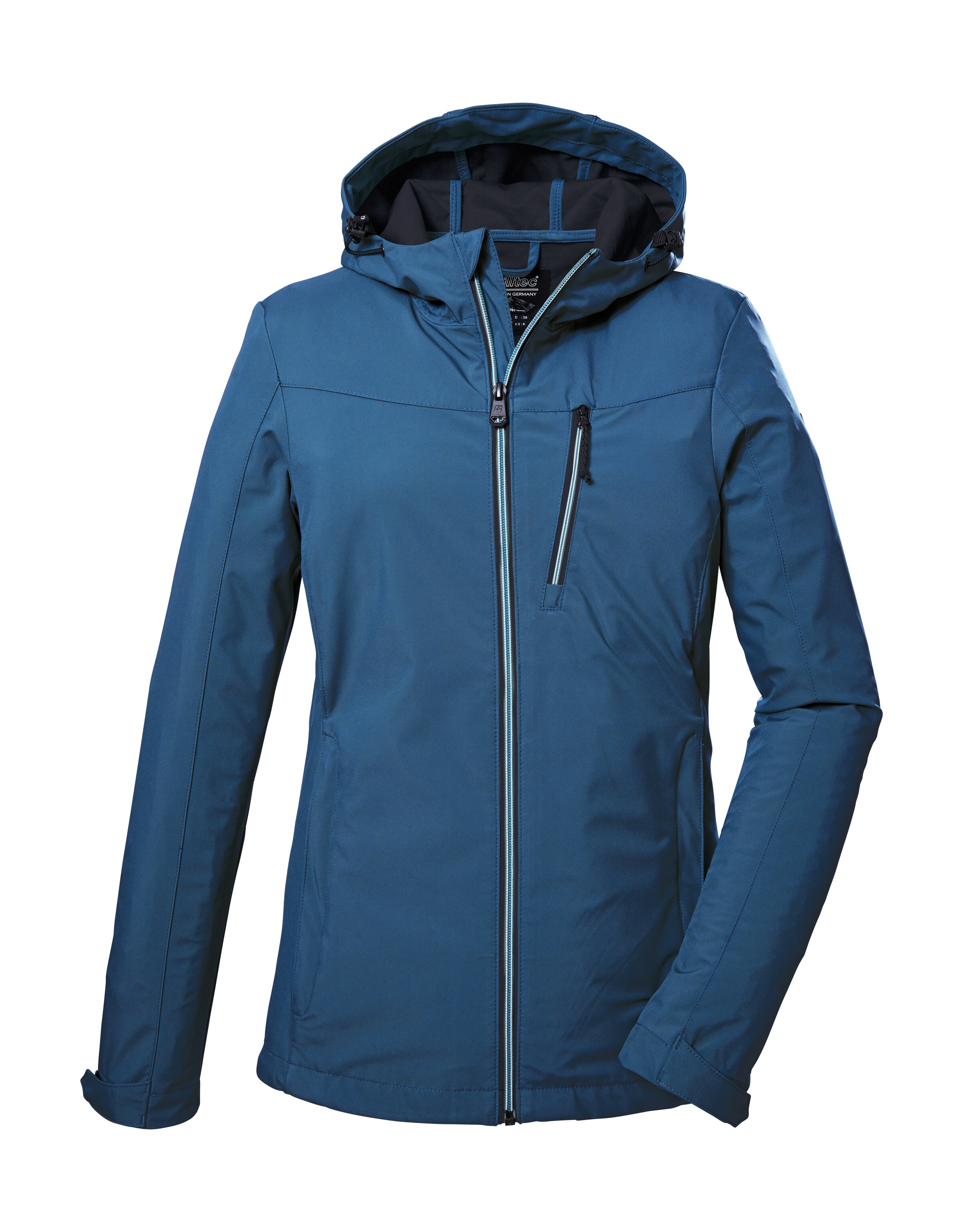 KILLTEC Softshelljacke »KOS 89 WMN SFTSHLL JCKT« Damen Softshelljacke: Wind-und wasserdicht, atmungsaktiv ocean 44 44 Damen Softshelljacke mit Kapuze