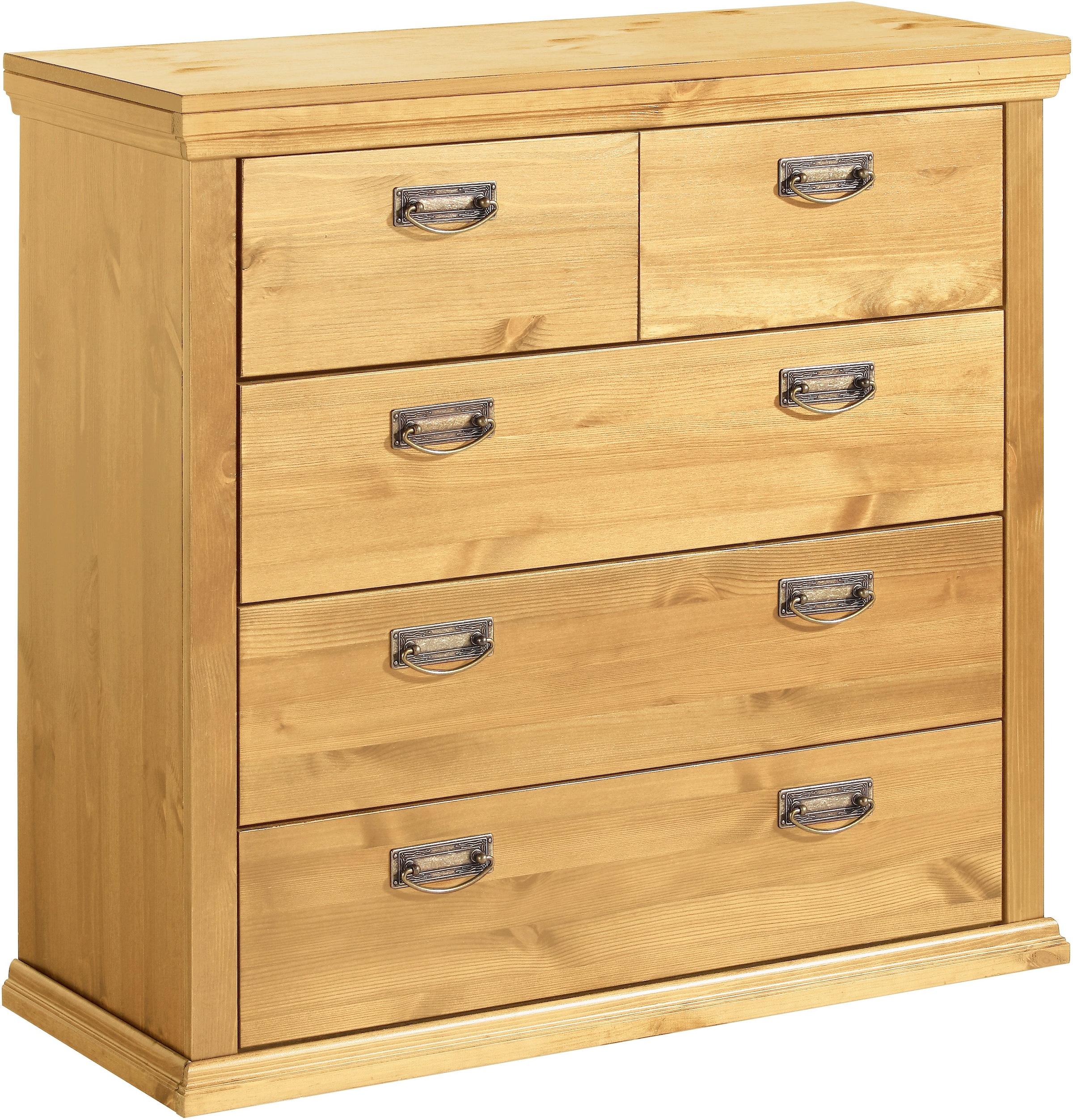 OTTO home Schubkastenkommode »Madrid« aus massiver Kiefer mit 5 Schubladen, günstig online kaufen