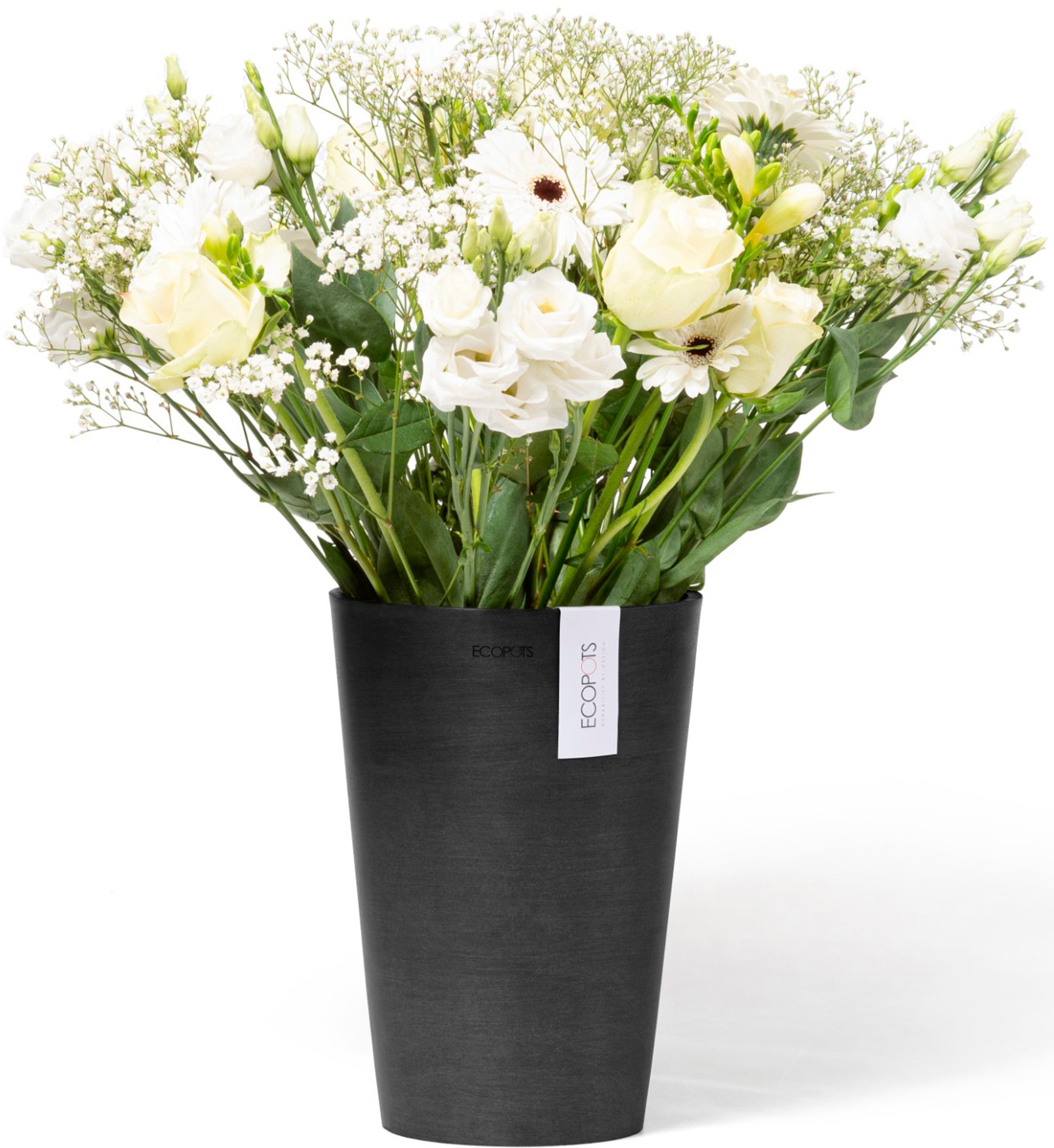 ECOPOTS Blumentopf »Pisa 17,5 Dunkelgrau«, für den Innenbereich