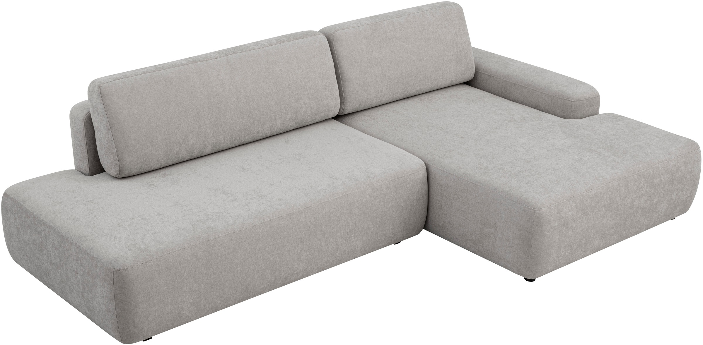 INOSIGN Ecksofa »TORGE, Schlafsofa Cord, Samtvelours u. Strukur fein, Couch in L-Form«, Schlaffunktion und Bettkasten, Liegefläche: 210x125 cm, neues Design