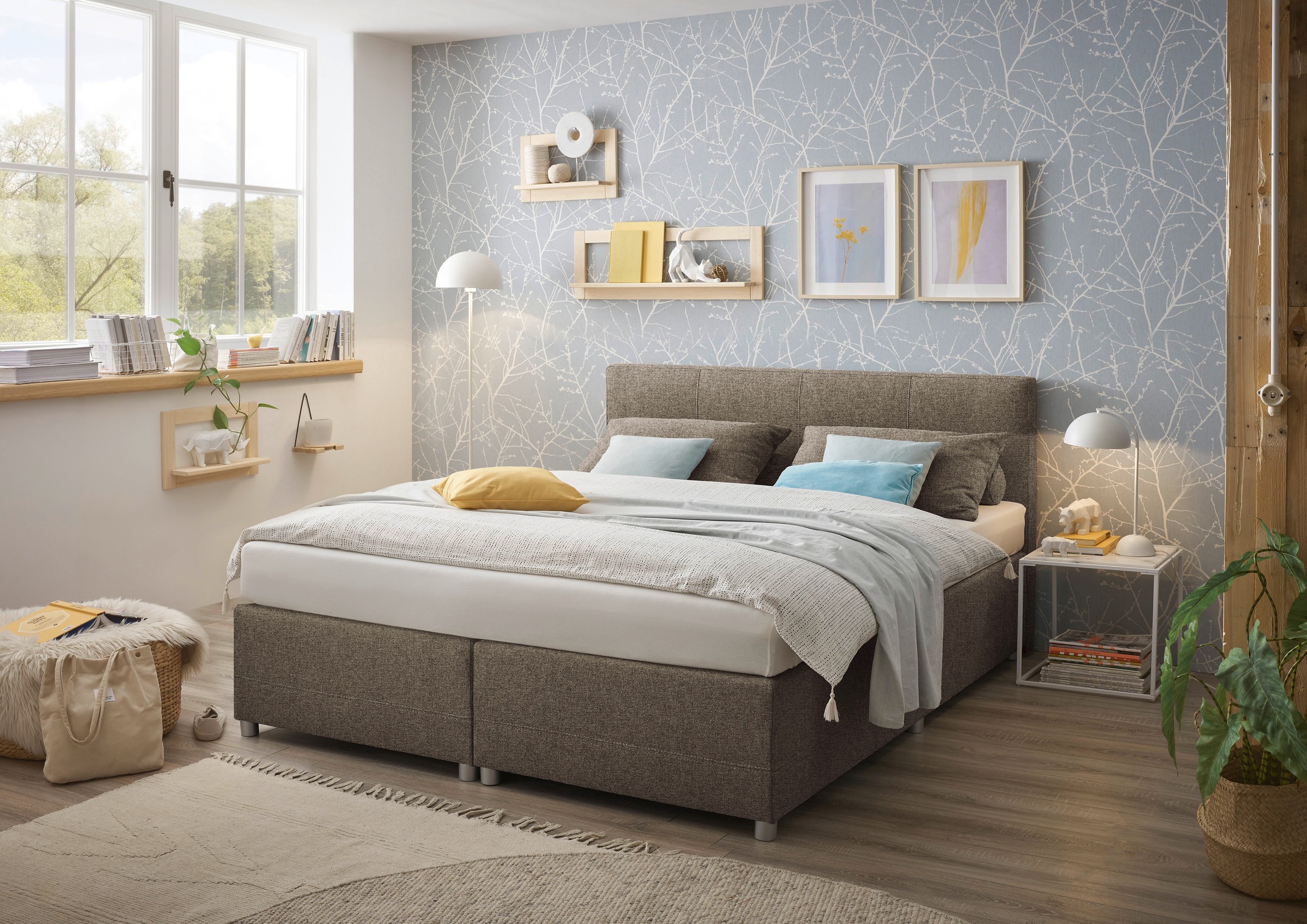 ED EXCITING DESIGN Boxspringbett »Luanda«, wahlweise mit Matratze und Topper