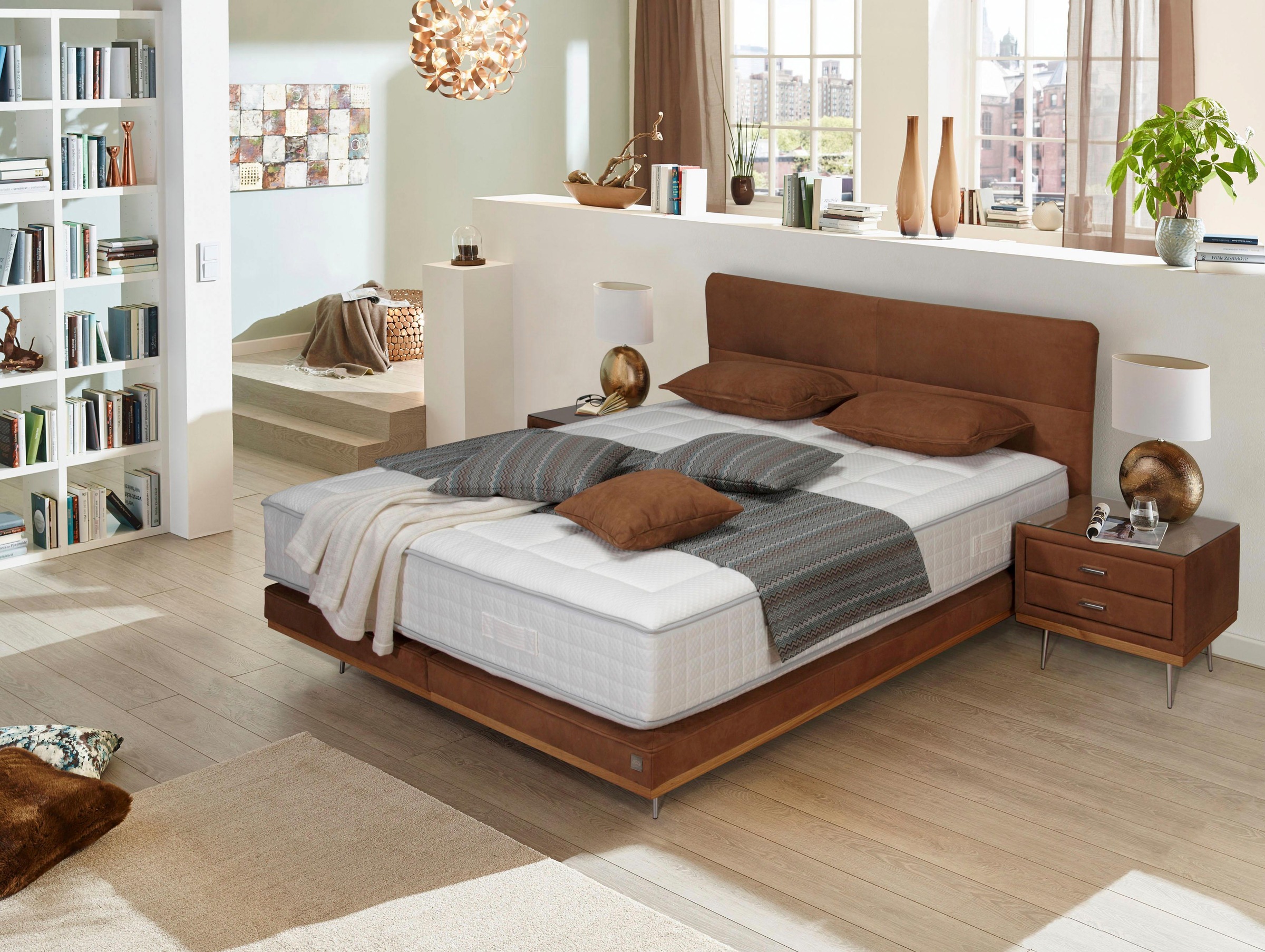 ADA premium Boxspringbett »Teana«, mit Metallfuß und Holzleiste, in 3 Größe kaufen