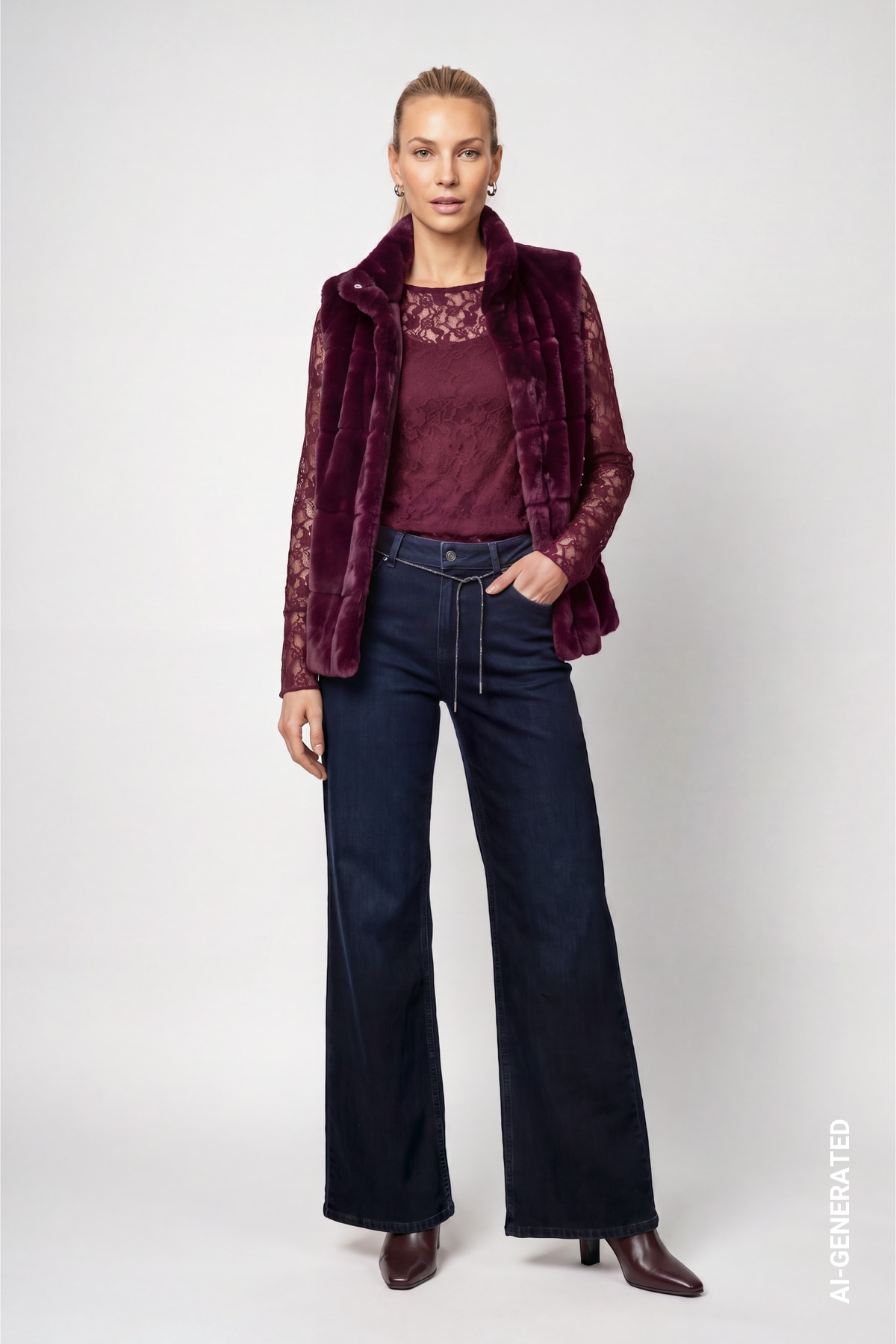 Monari Plüschweste »Weste Basic Fake Fur« Regular fit mit Stehkragen